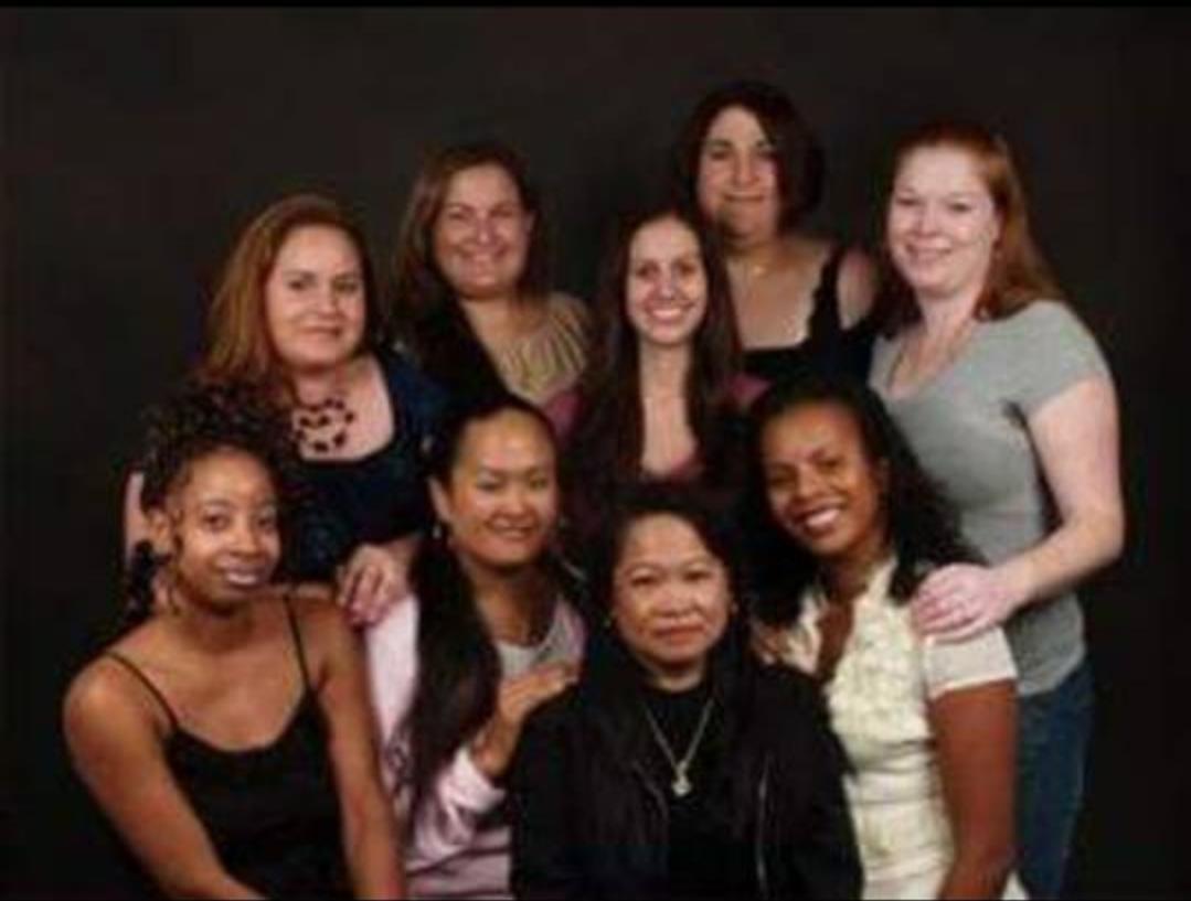 A group of women posing for a photo