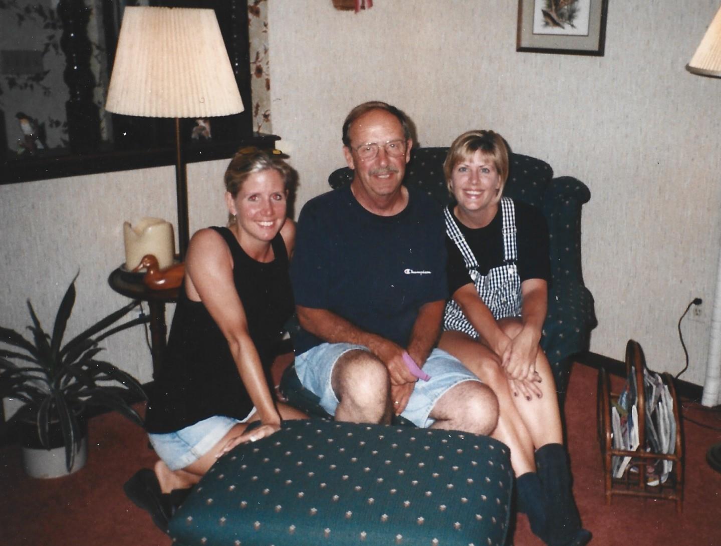 A group of people sitting on a couch