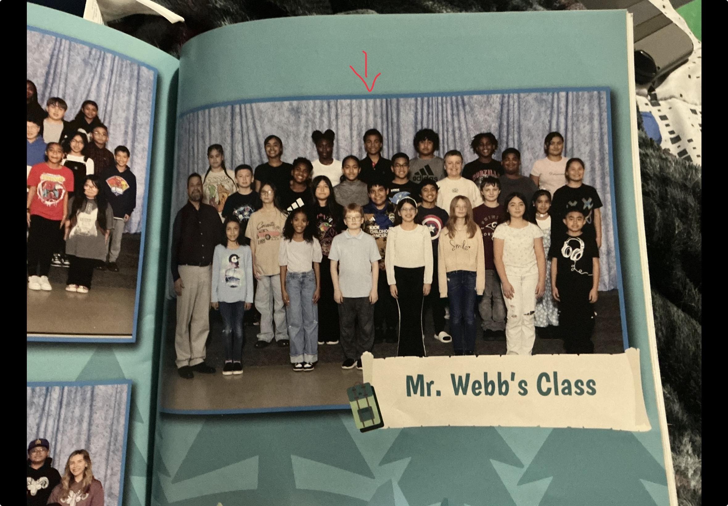 A group of people in a photo album