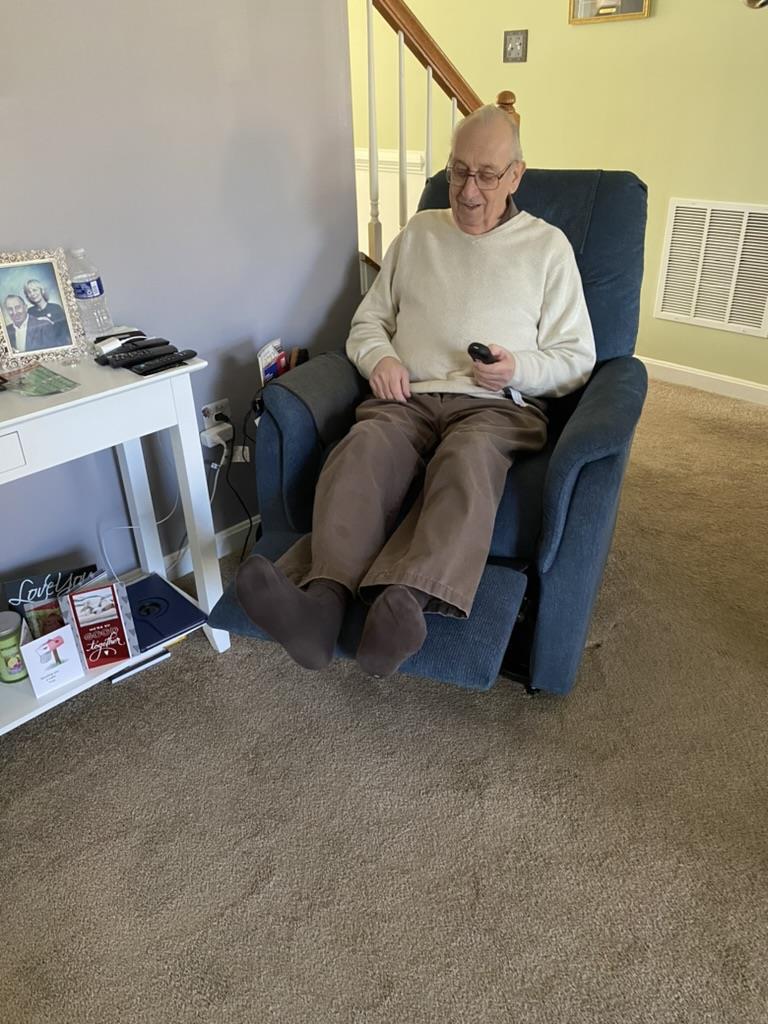 A man sitting in a chair