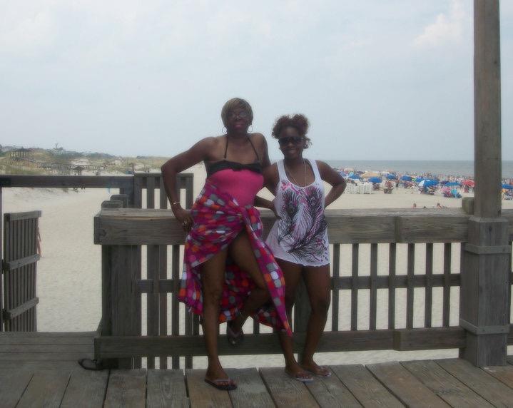 Two women posing for a picture