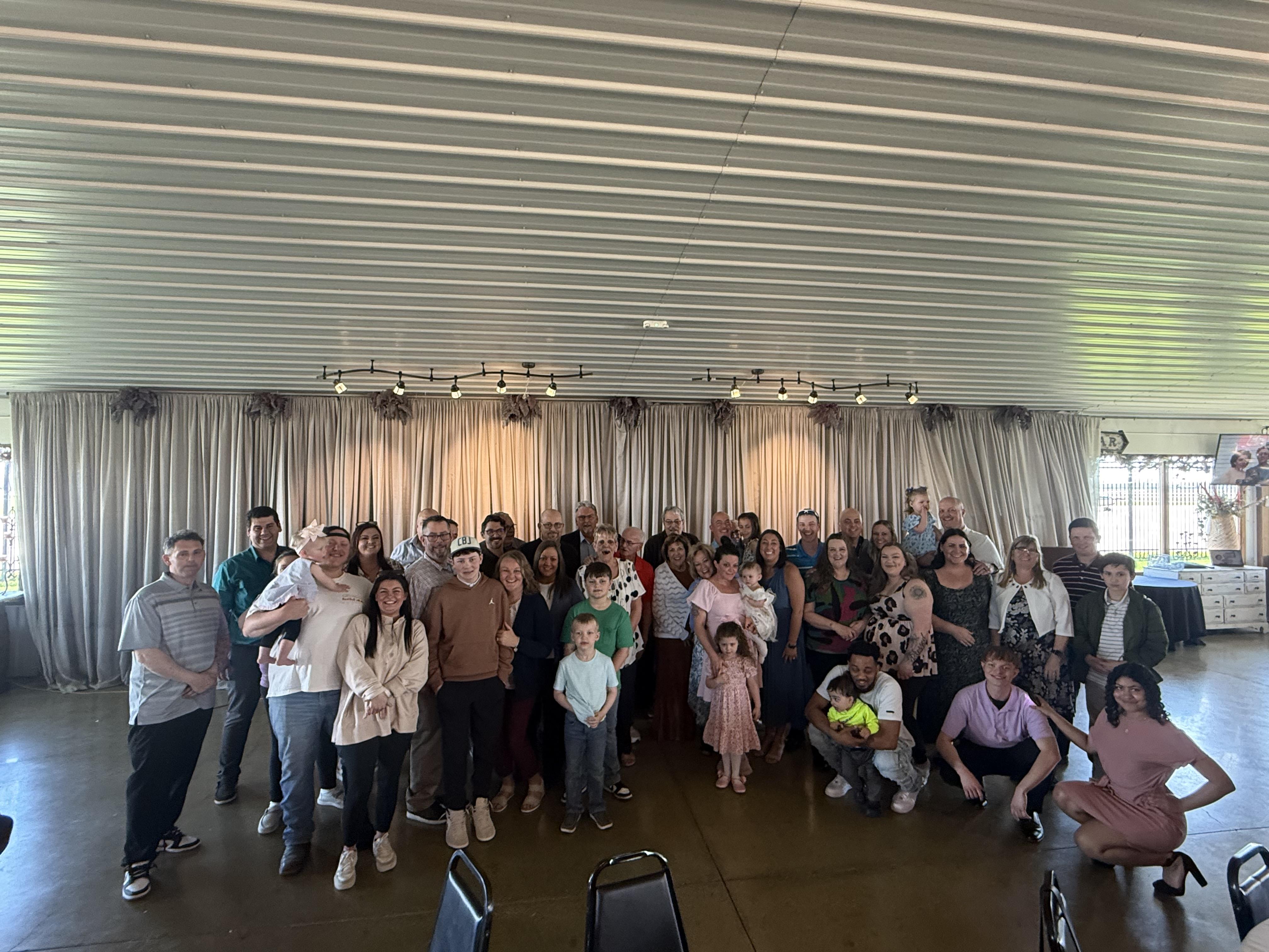 A group of people posing for a photo