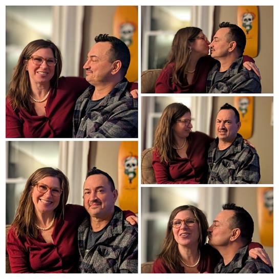 A collage of a man and a woman