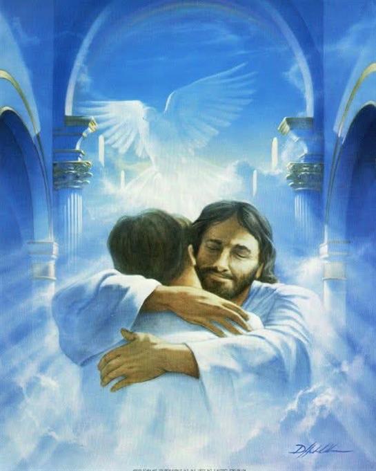 A man hugging a man