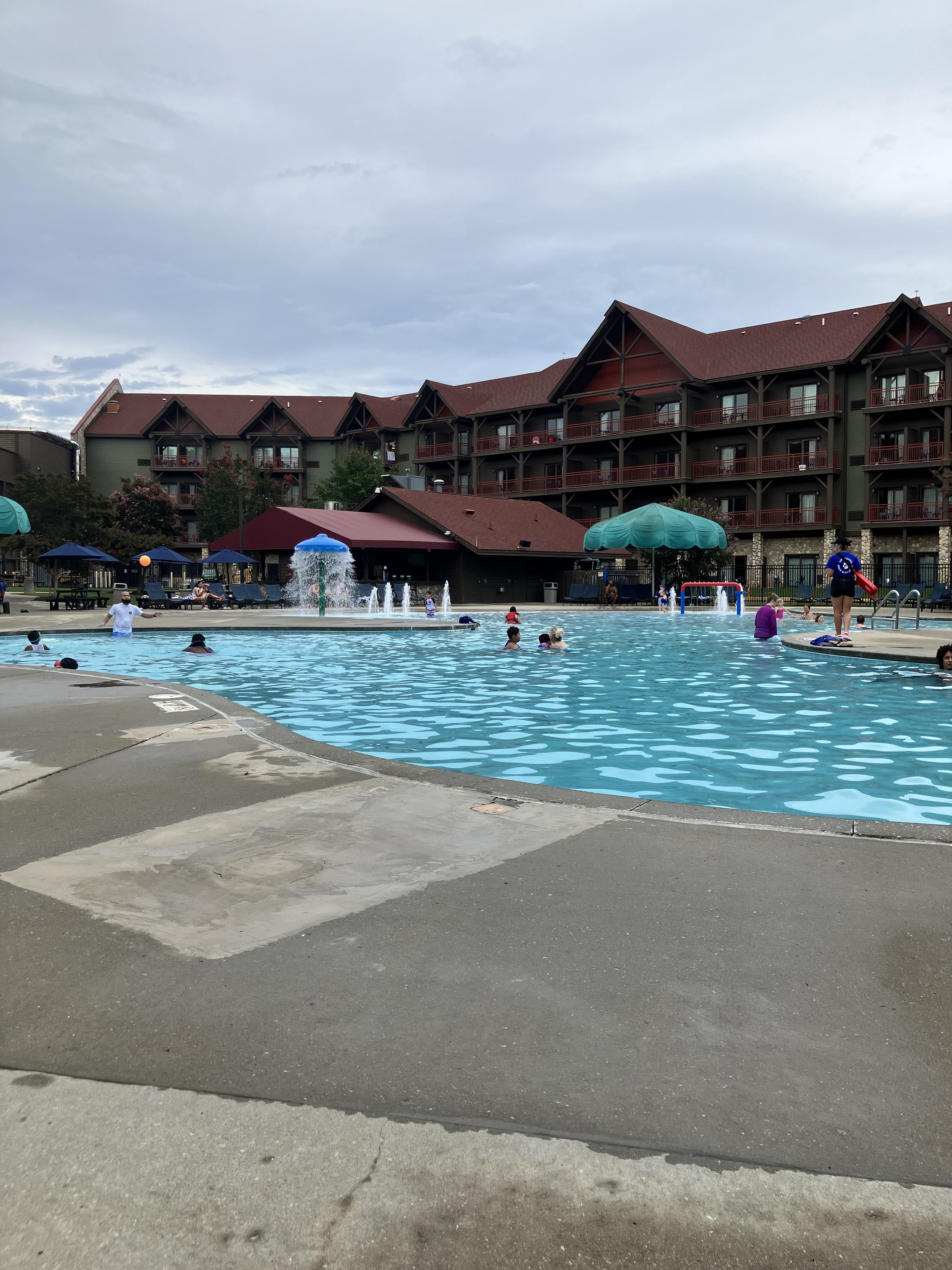 A pool with people in it