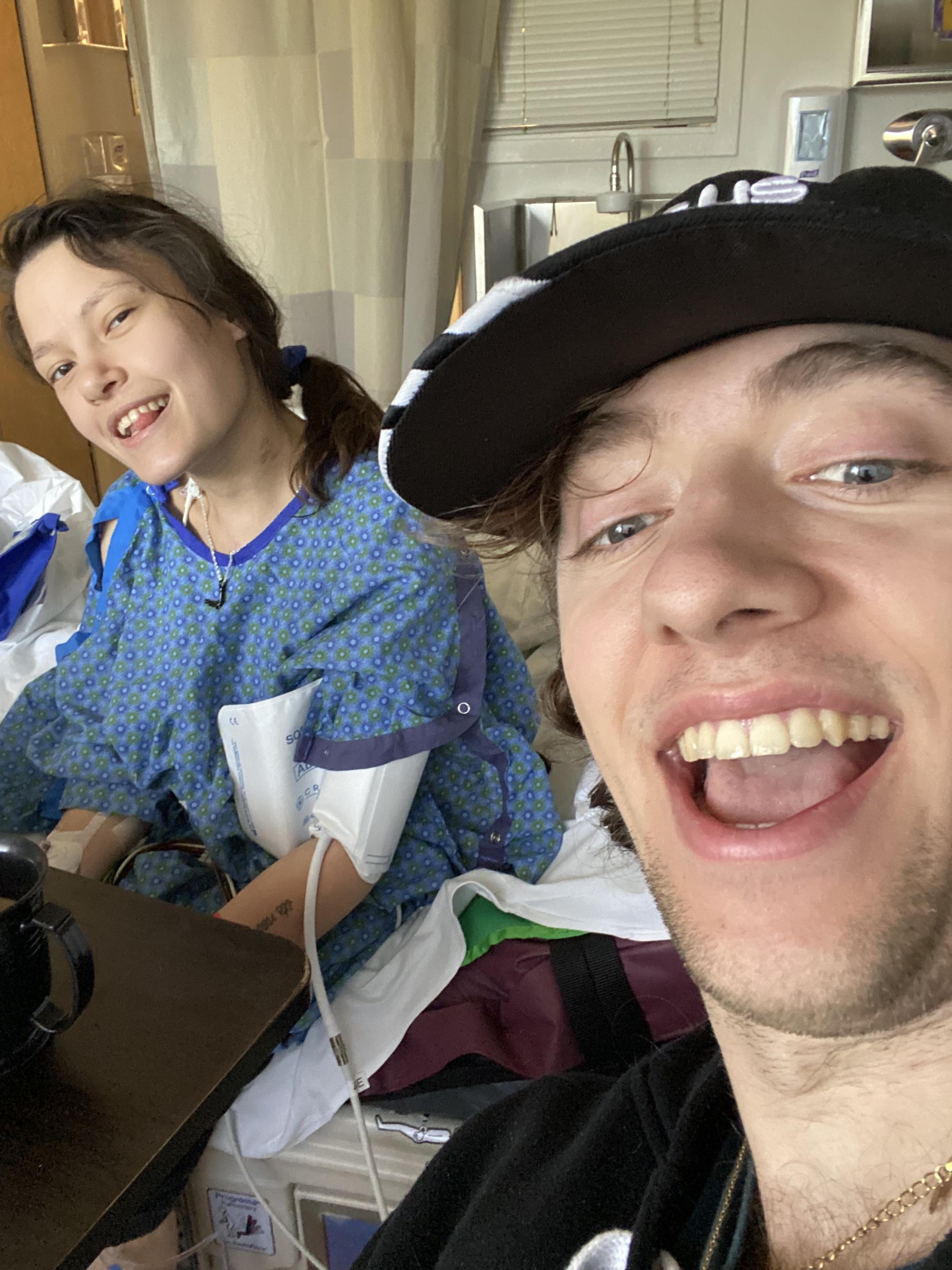 A man and woman in a hospital