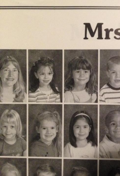 A group of children in a class book