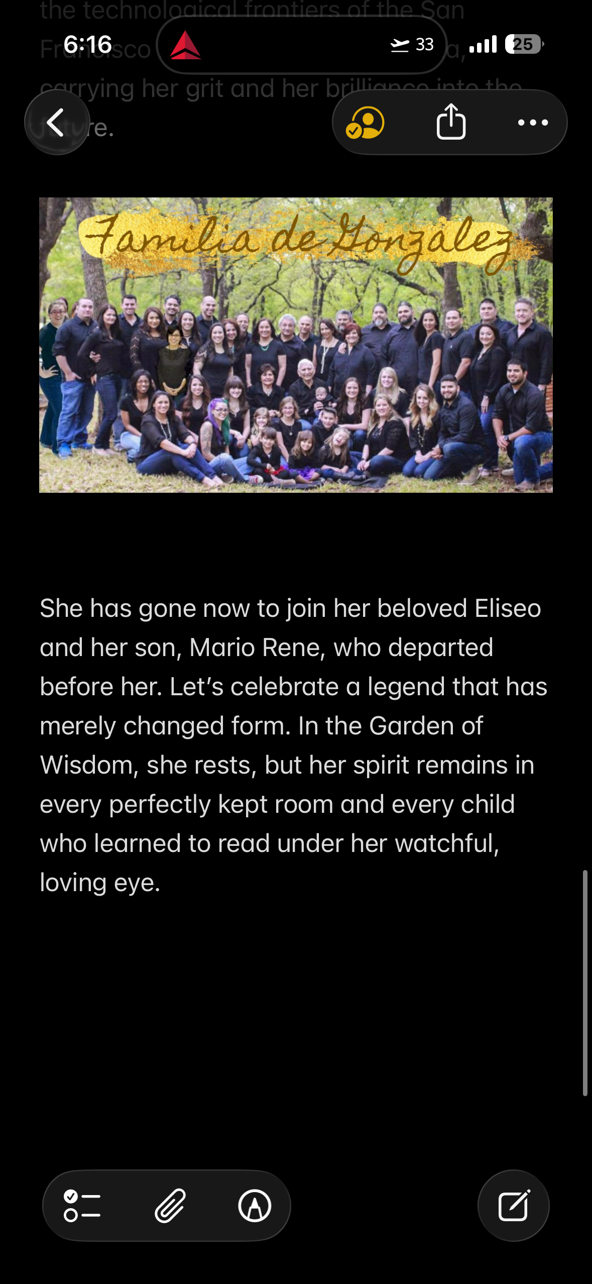 A large group of people gathered outdoors to honor a loved one and share fond memories together.
