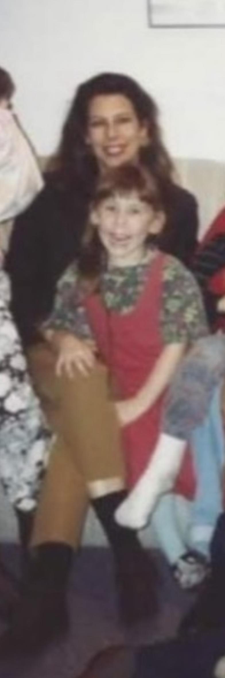 A blurry image of a girl