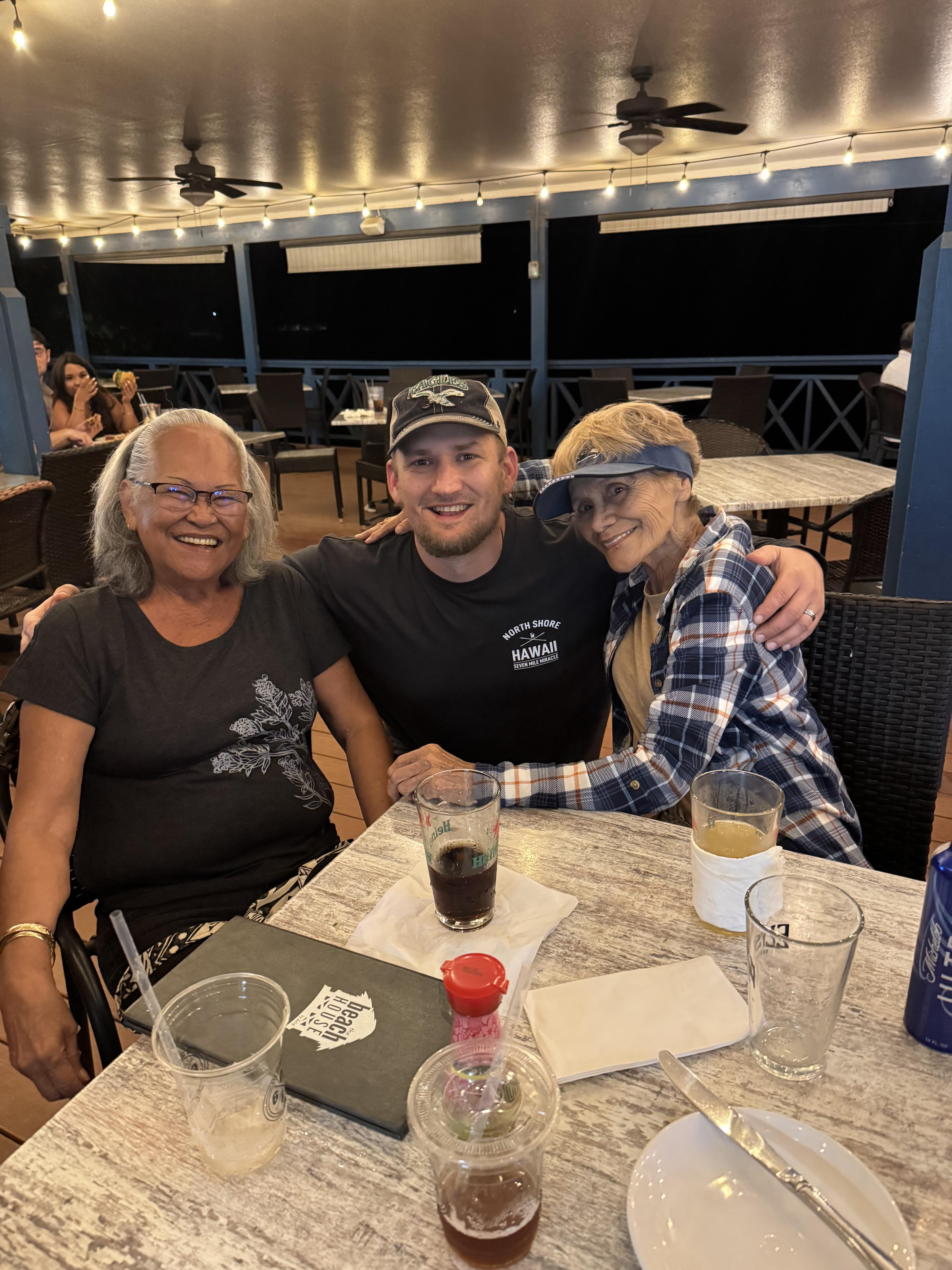 A group of people sitting at a table