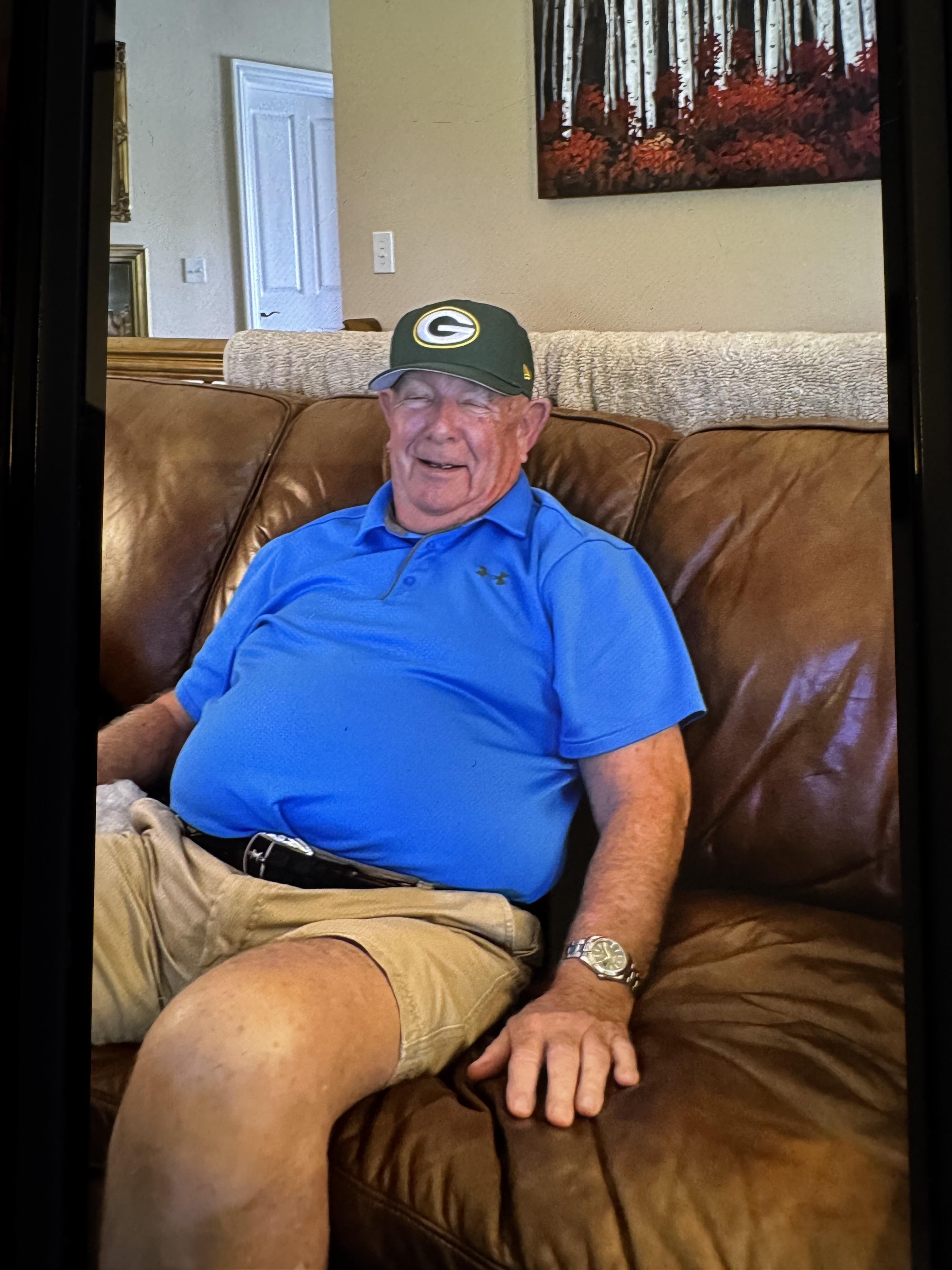 A man sitting on a couch