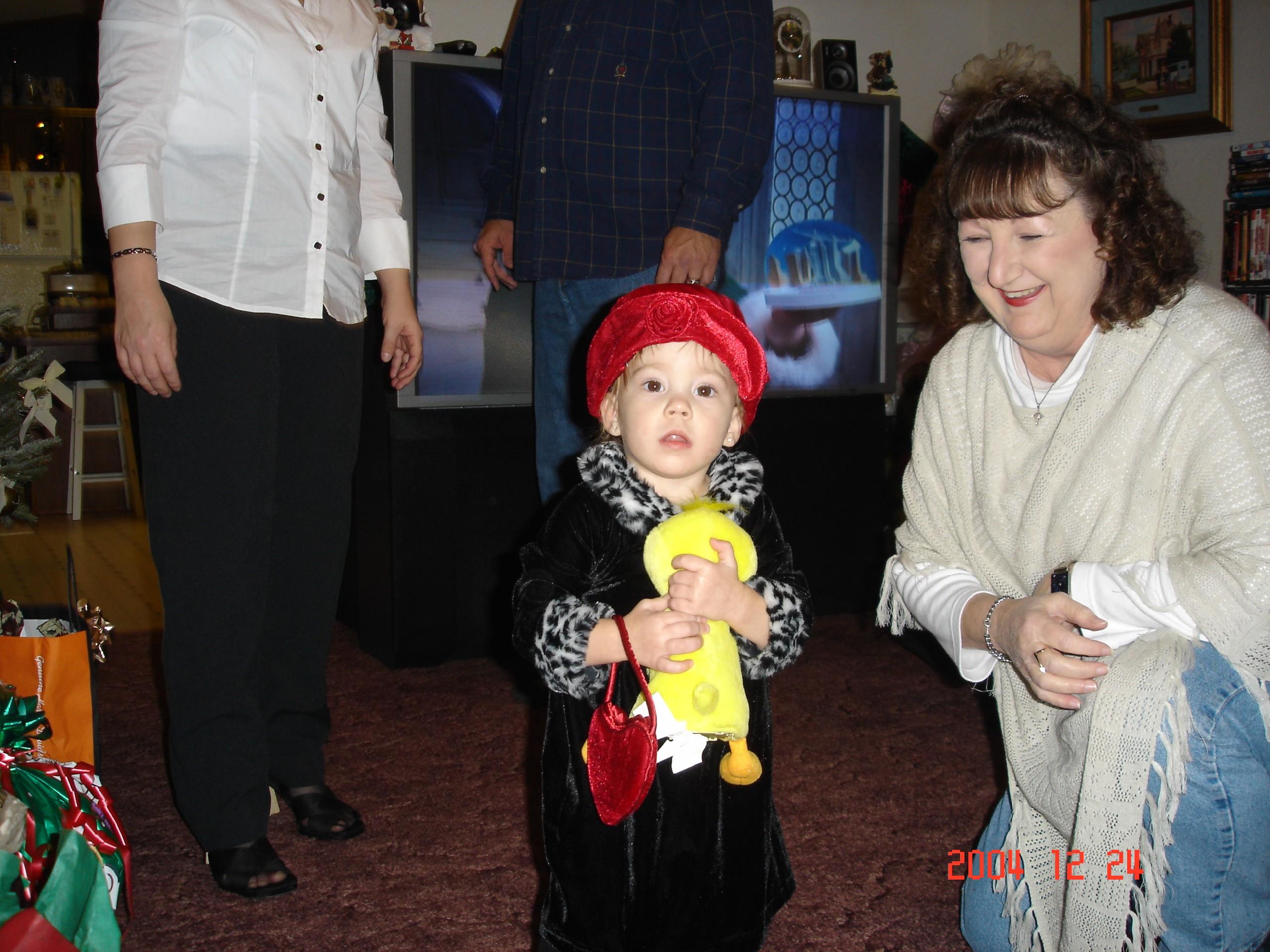 A woman and a child playing video games