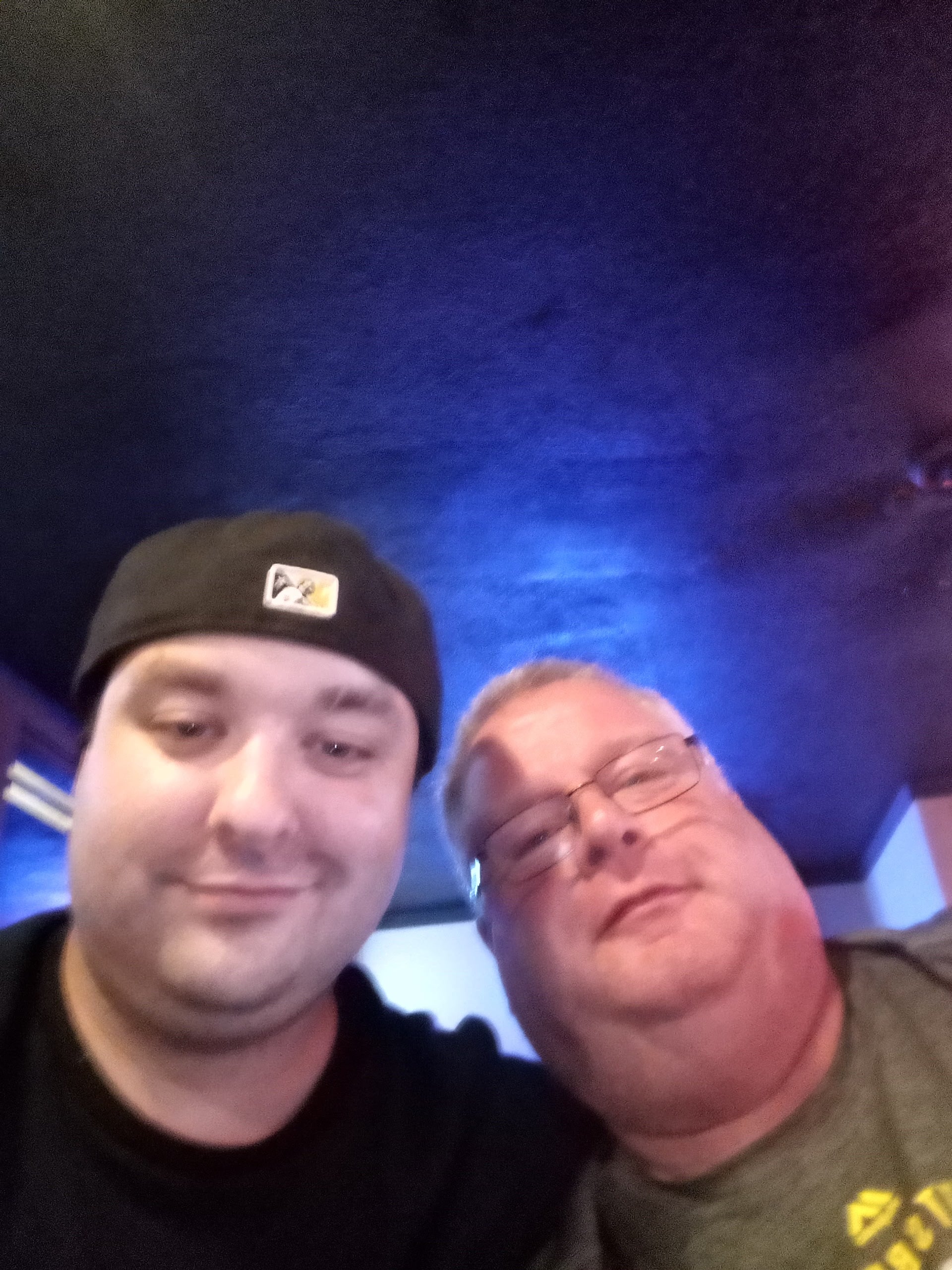 Two men taking a selfie
