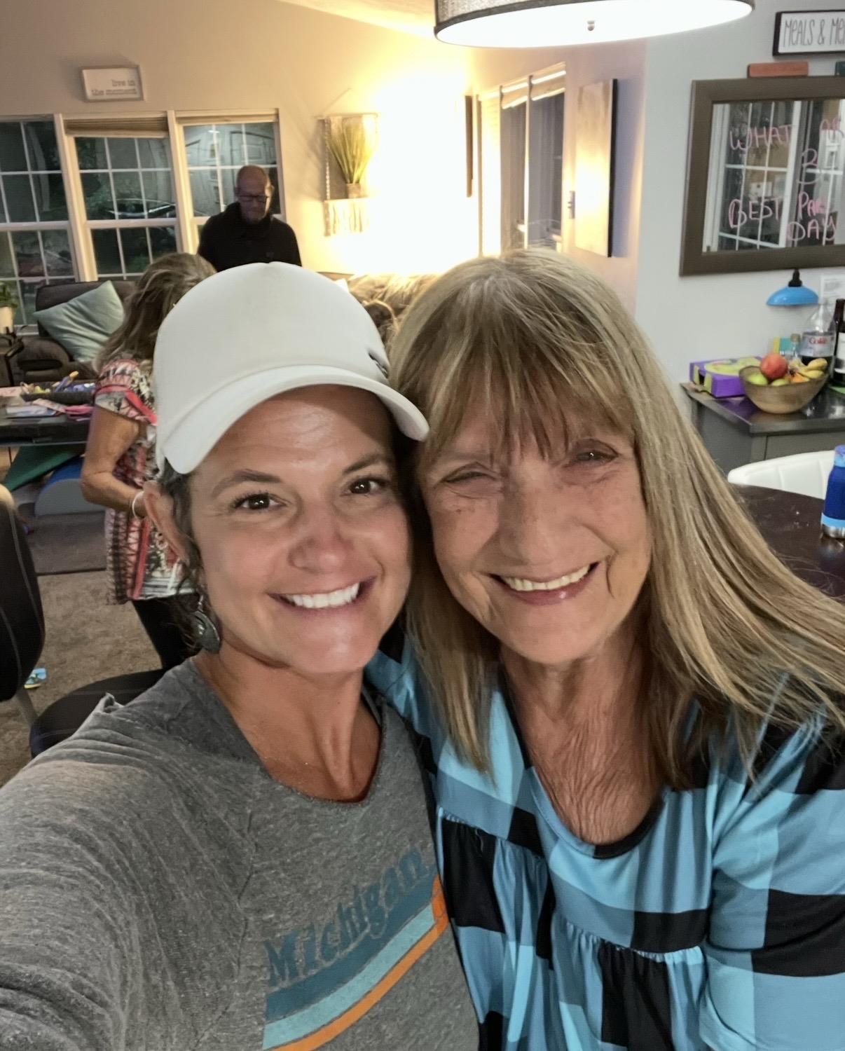 Two women taking a selfie