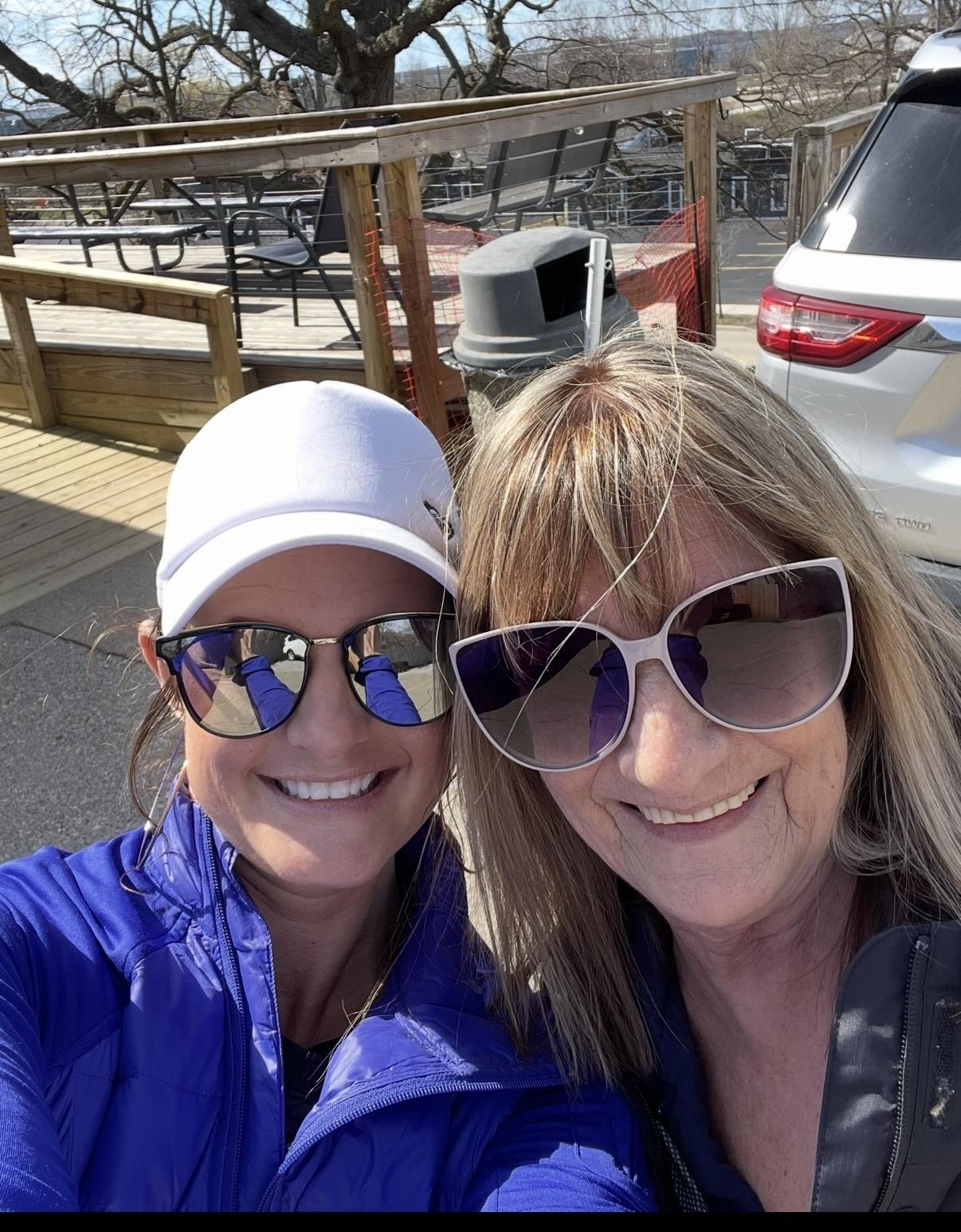 Two women taking a selfie