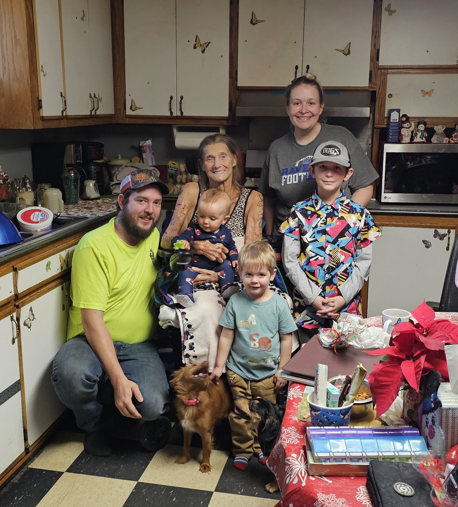 A group of people posing for a photo