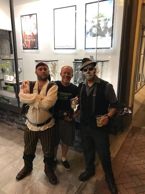 A group of men in clothing