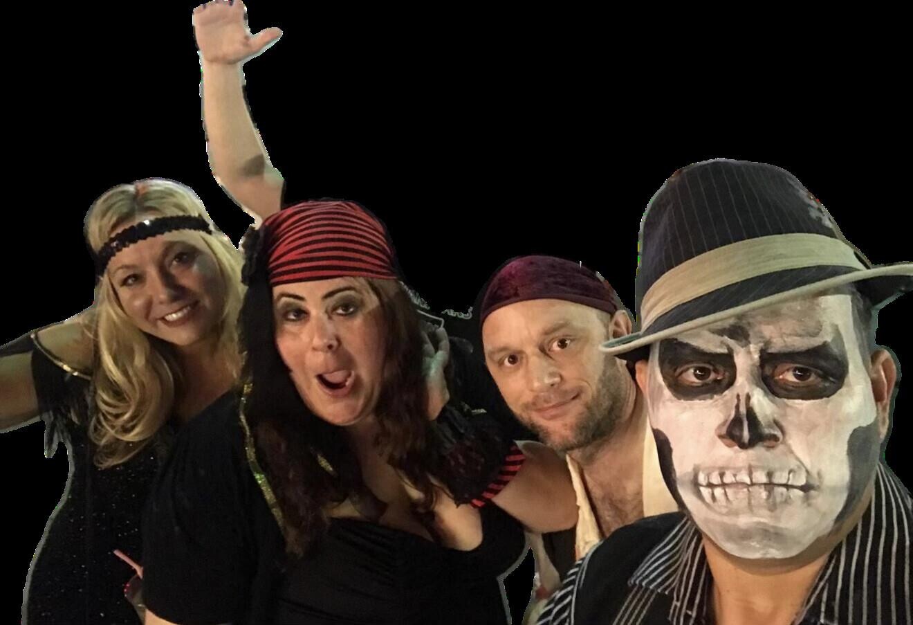 A group of people in clothing