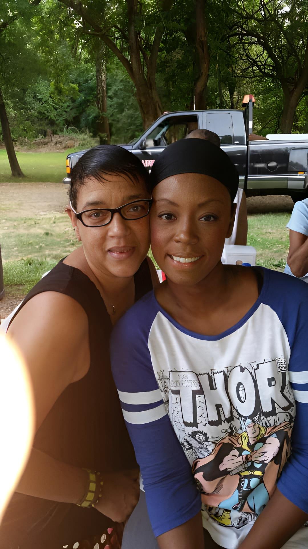 Two women taking a selfie