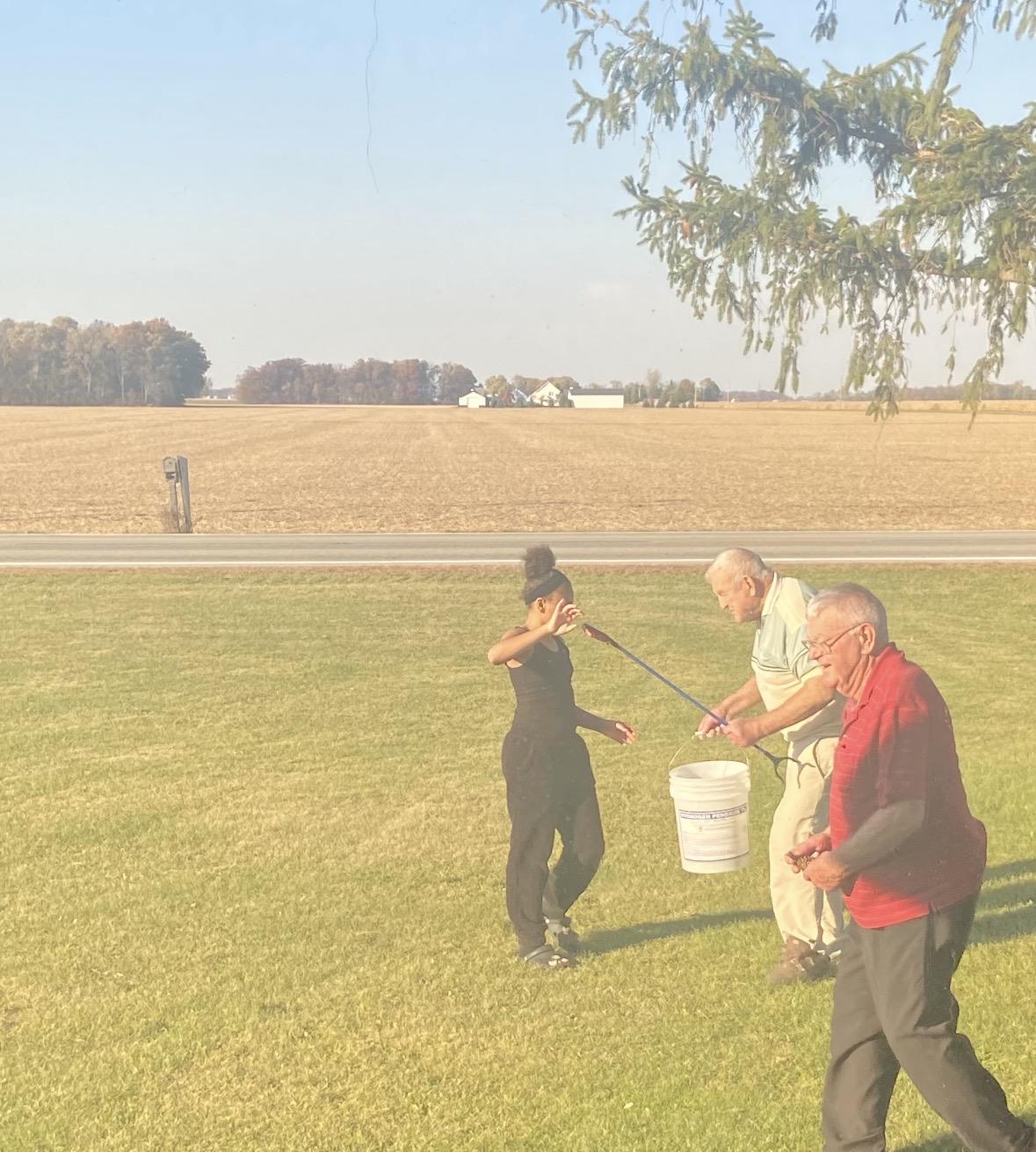A group of people in a field