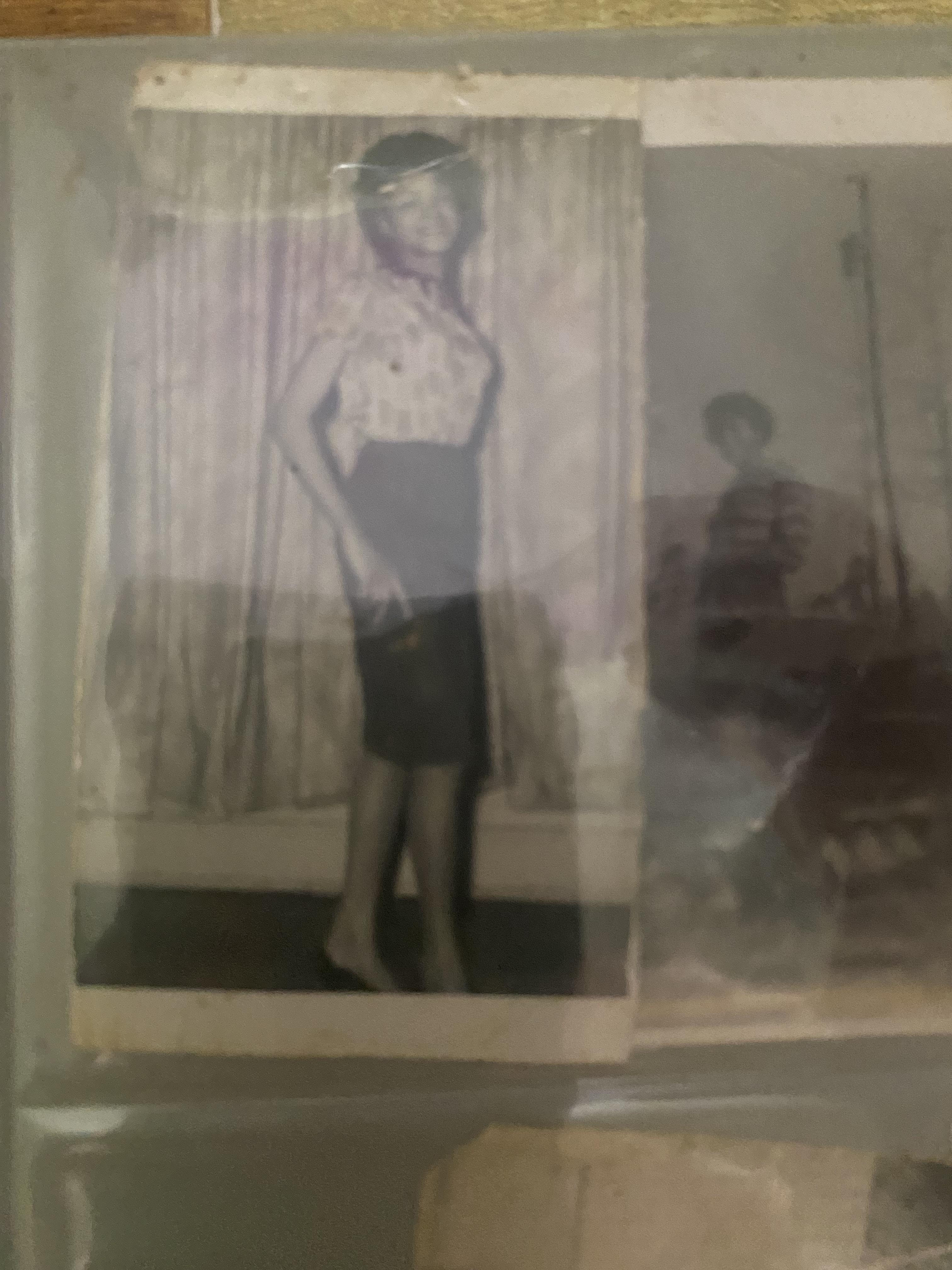 A black and white photo of a woman