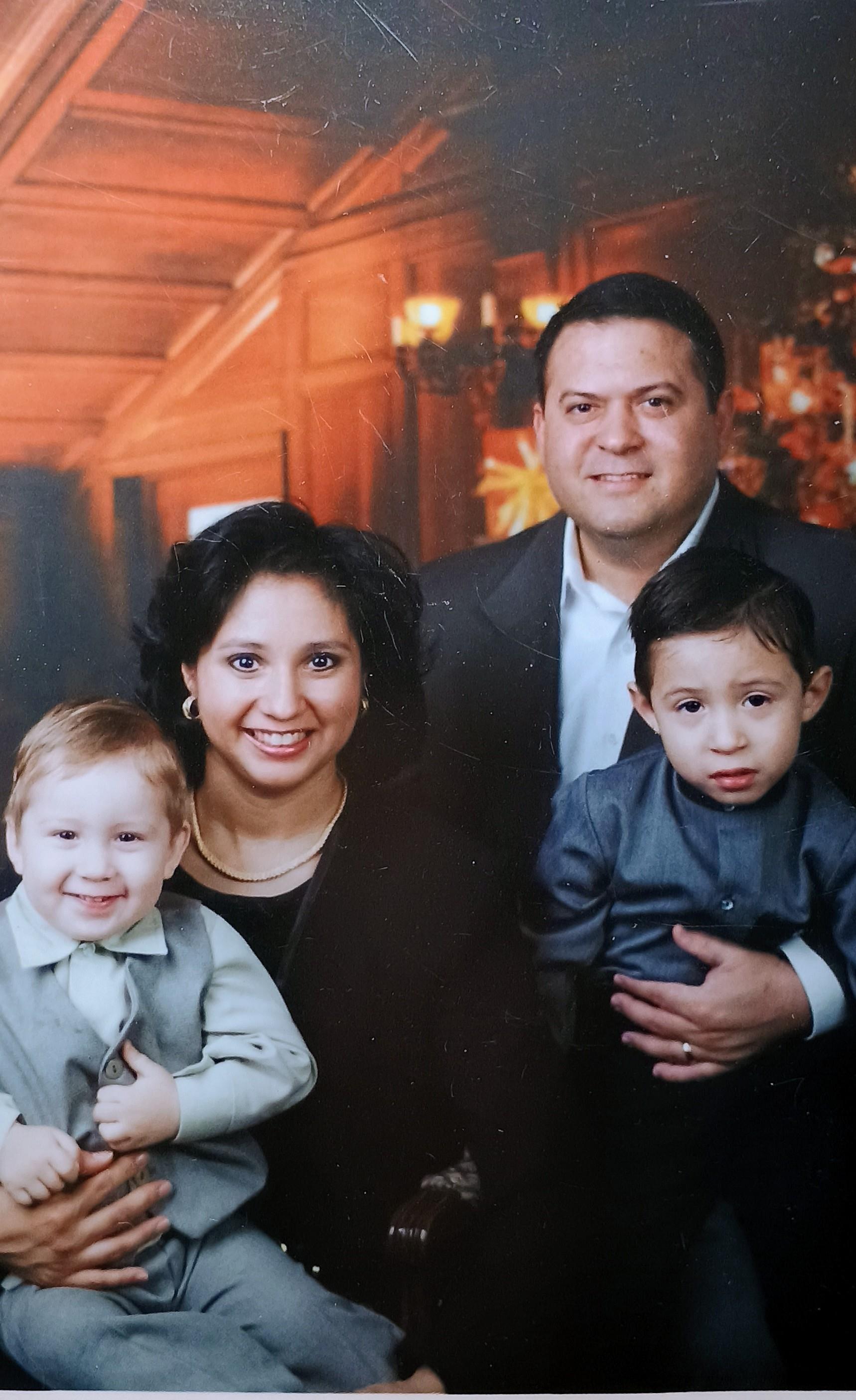 A family posing for a picture