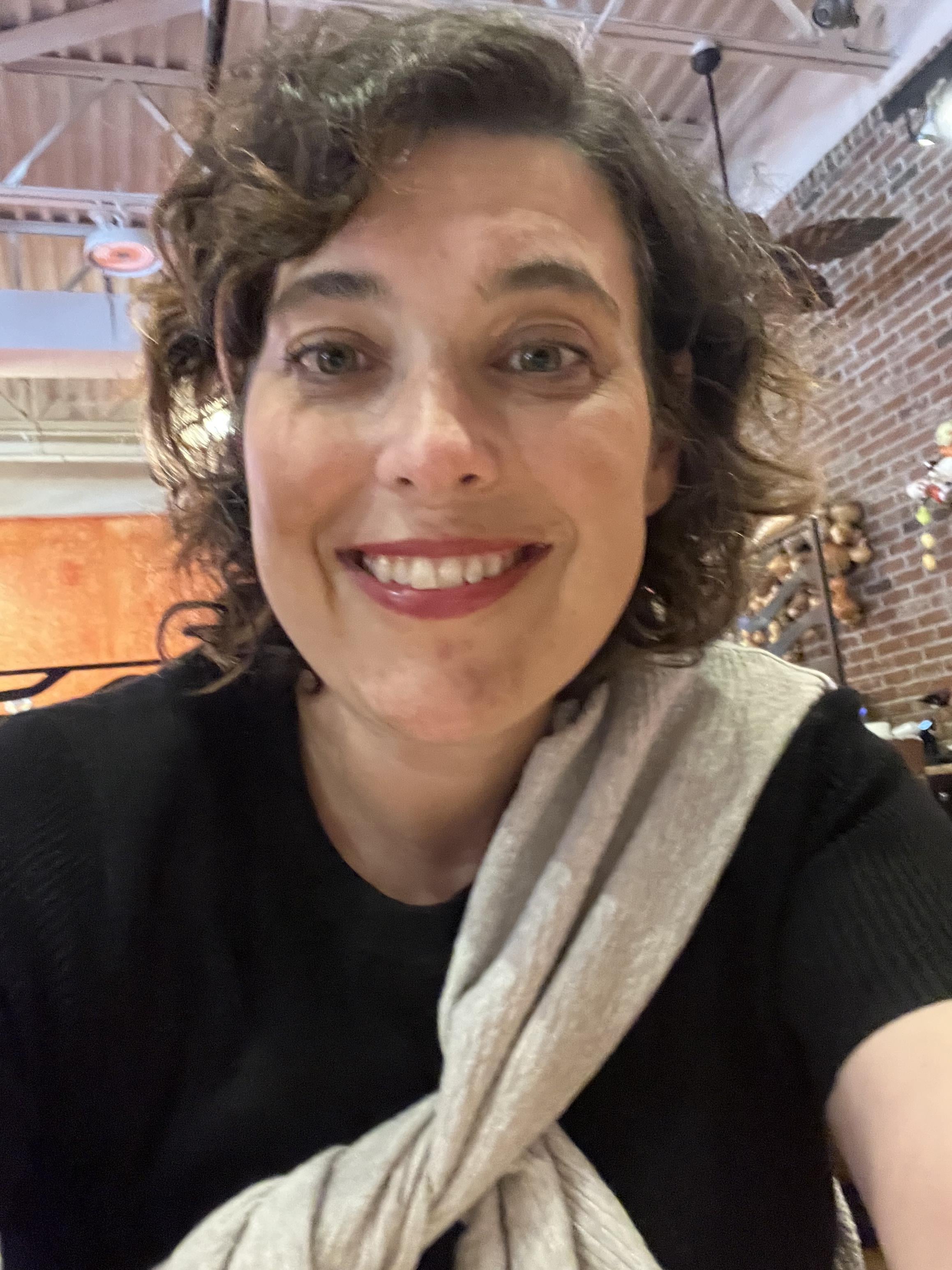 A woman taking a selfie