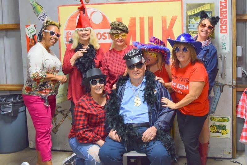 A group of people posing for a photo