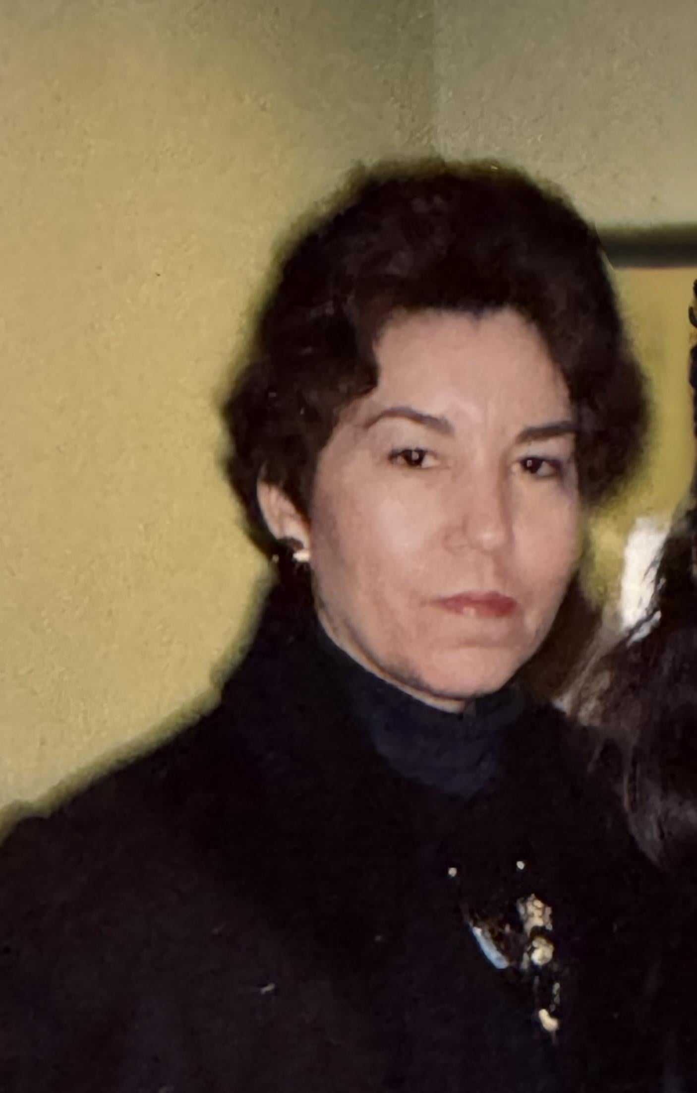 A woman with short brown hair