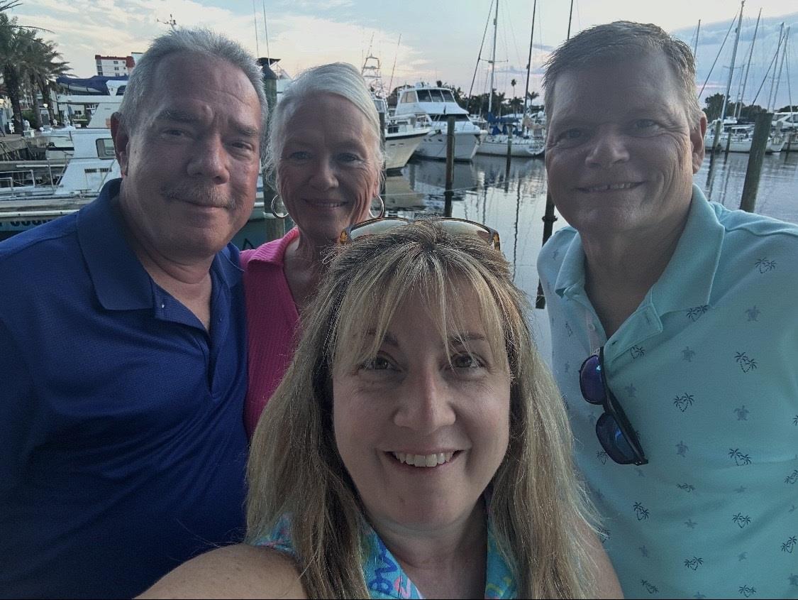 A group of people taking a selfie