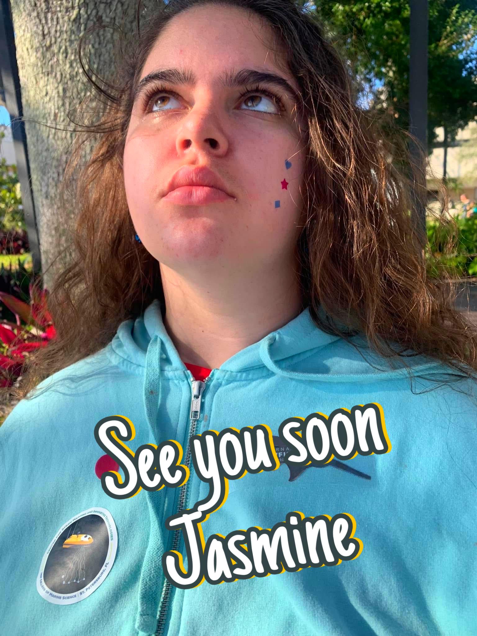 A woman looking up to the sky