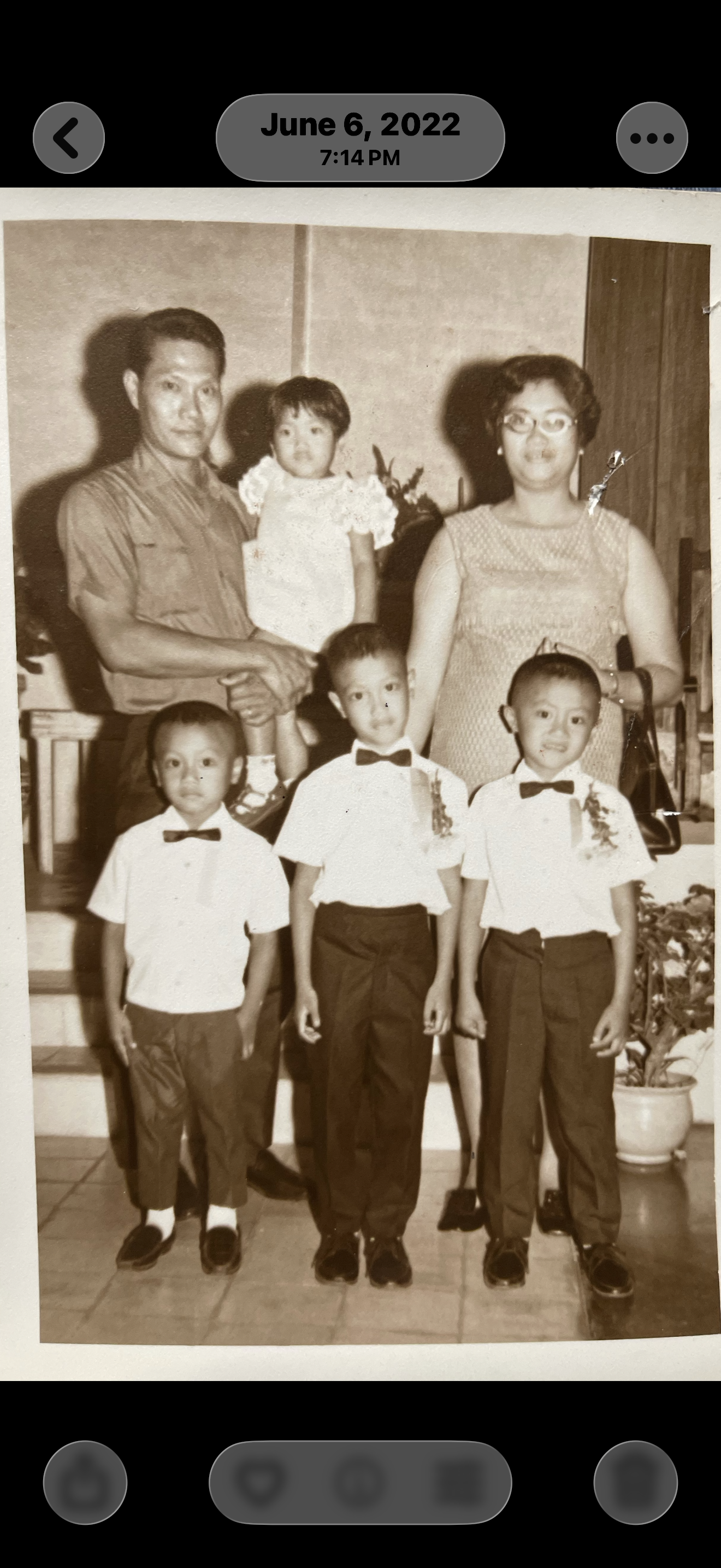 A family posing for a photo
