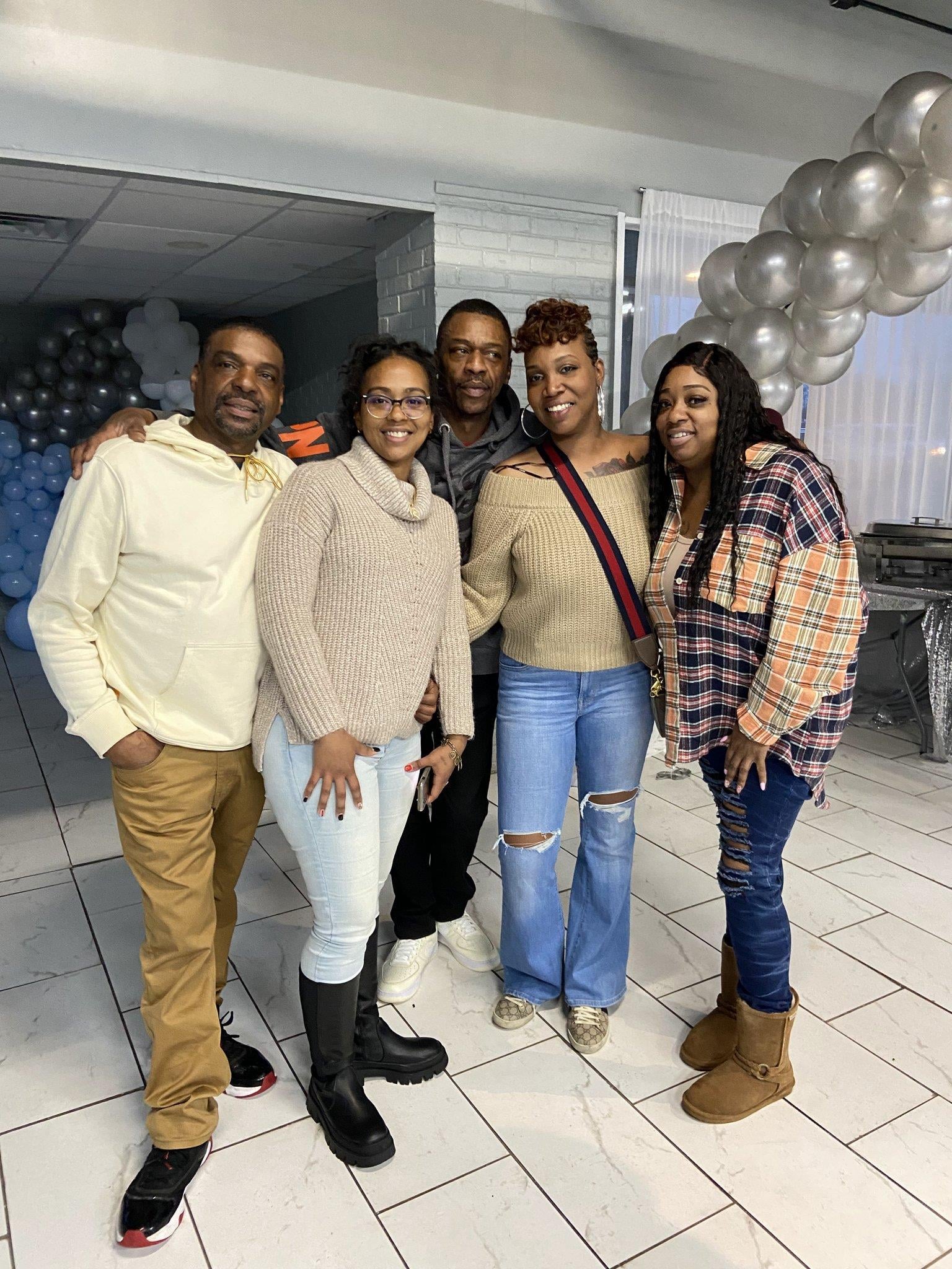 A group of people posing for a photo