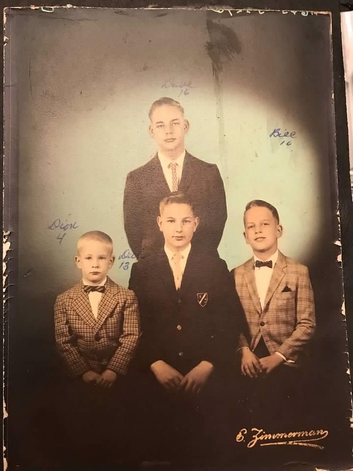 A group of boys posing for a photo