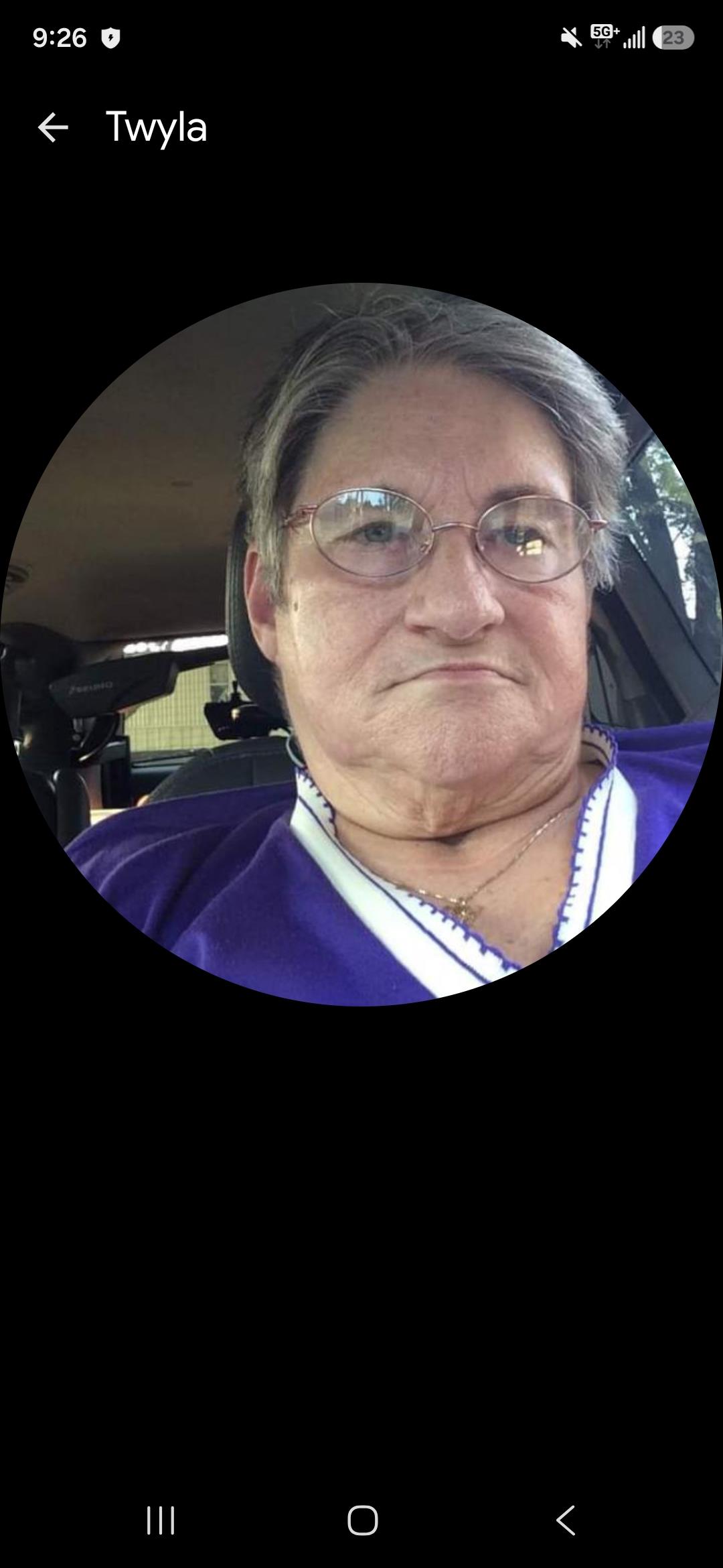 A woman in a car