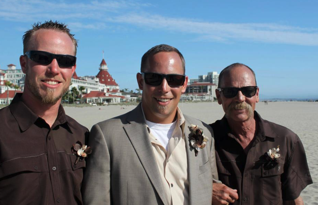 A group of men wearing sunglasses