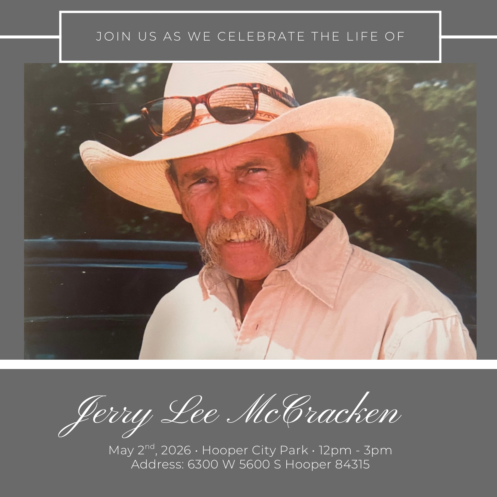 A man wearing a hat and sunglasses