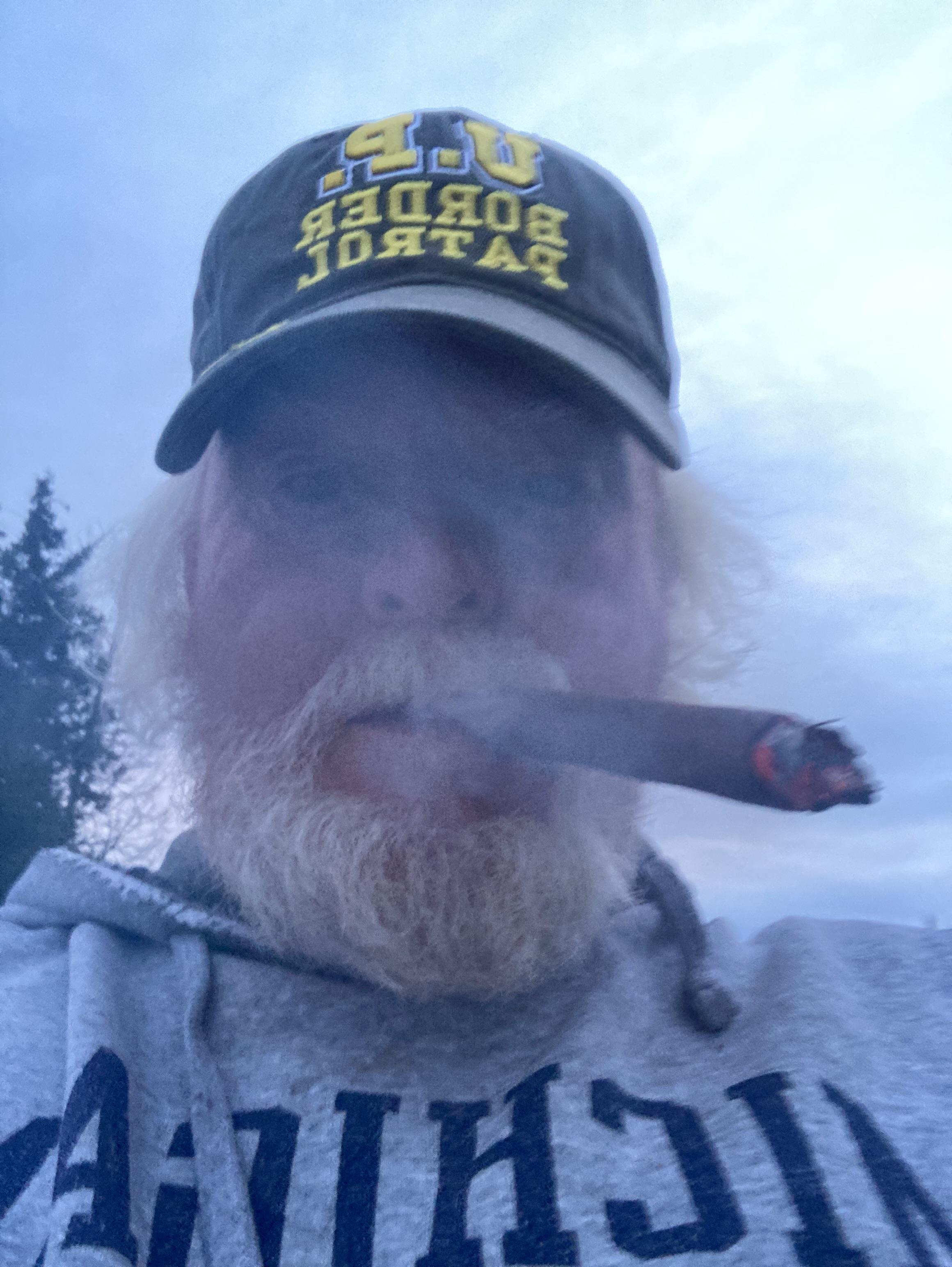 A man with a beard and a cigar