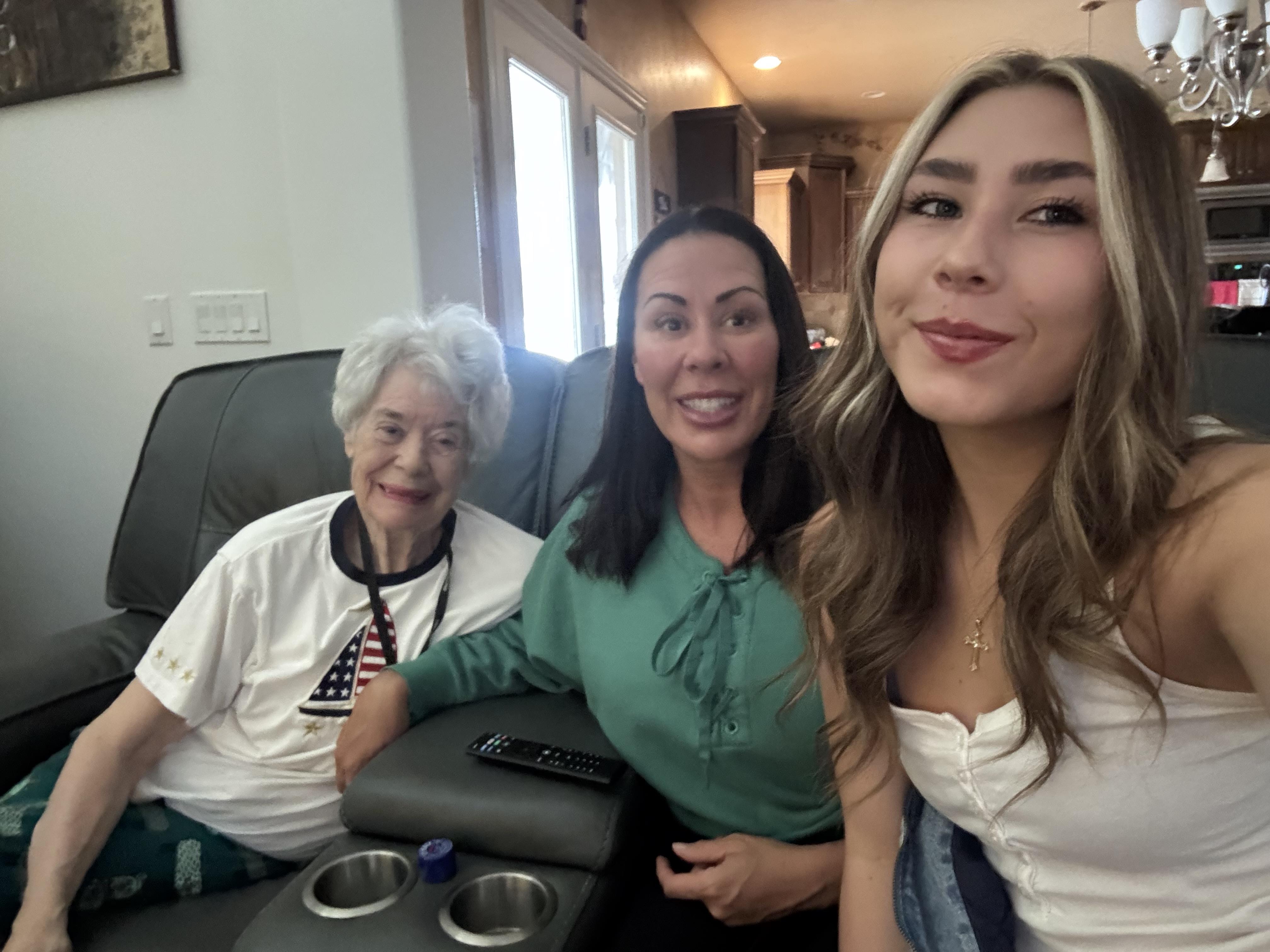A group of women sitting on a couch