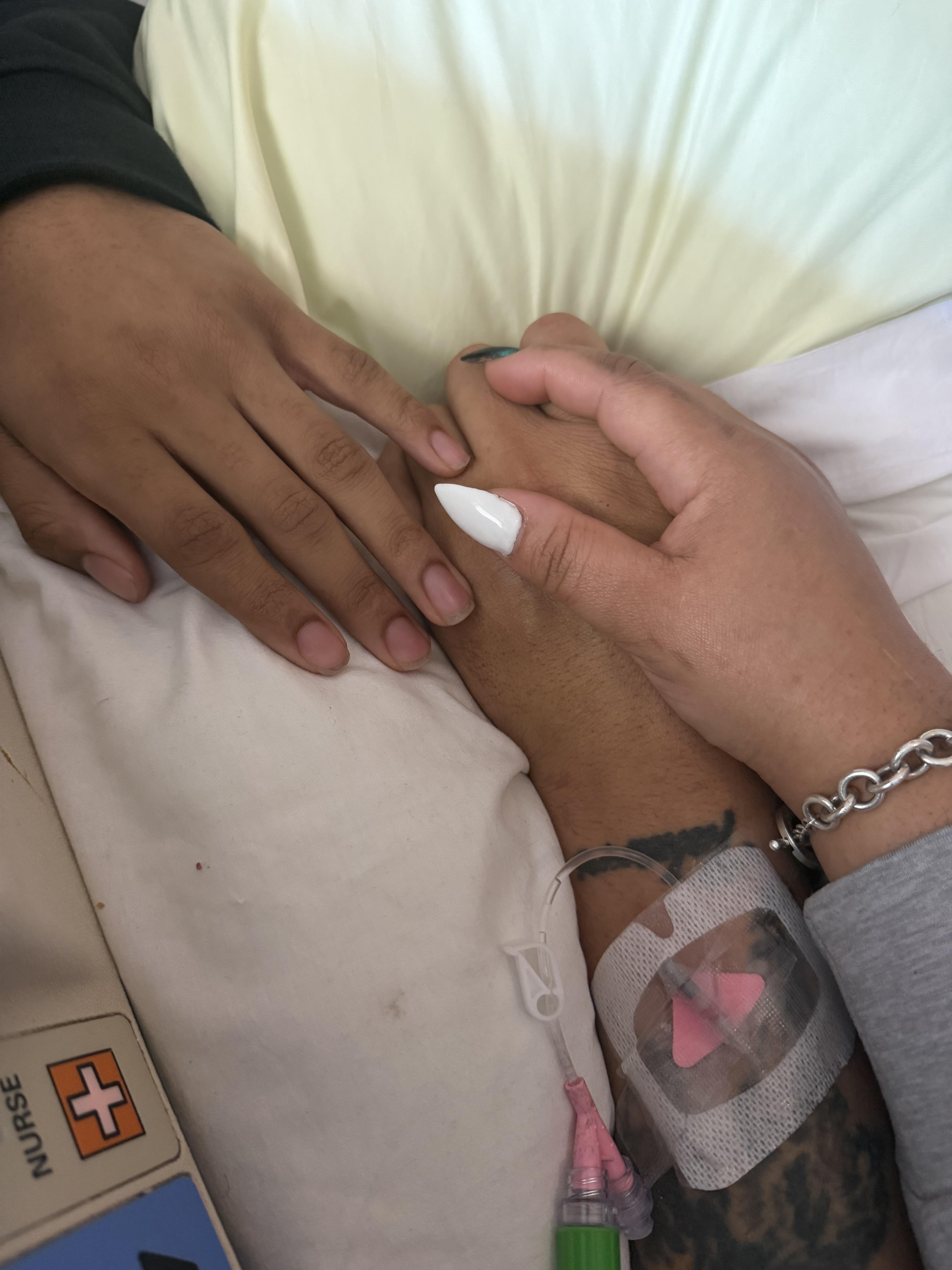 A person holding a hand