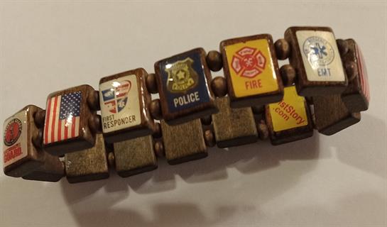 A close-up of a bracelet