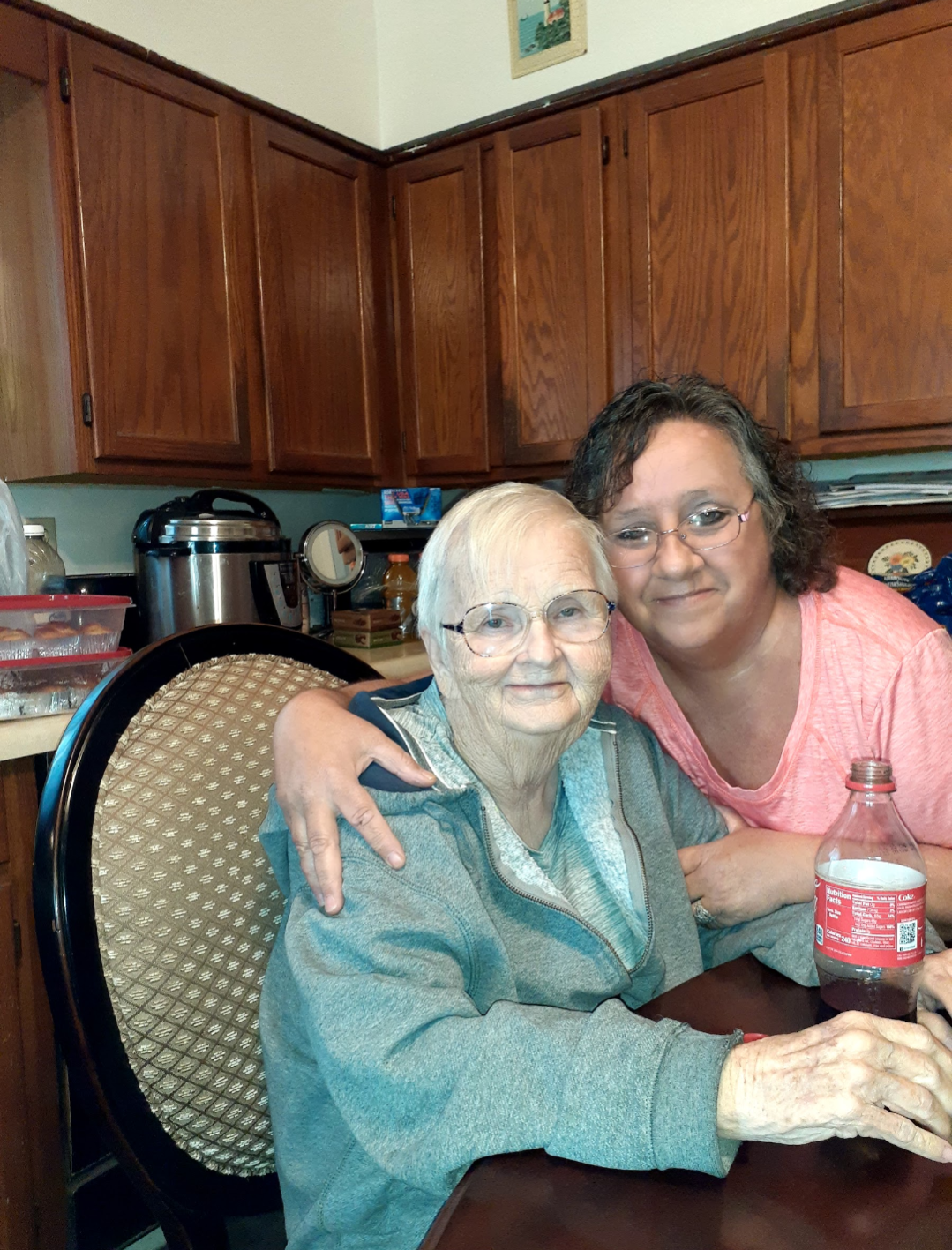 Two women sitting at a table