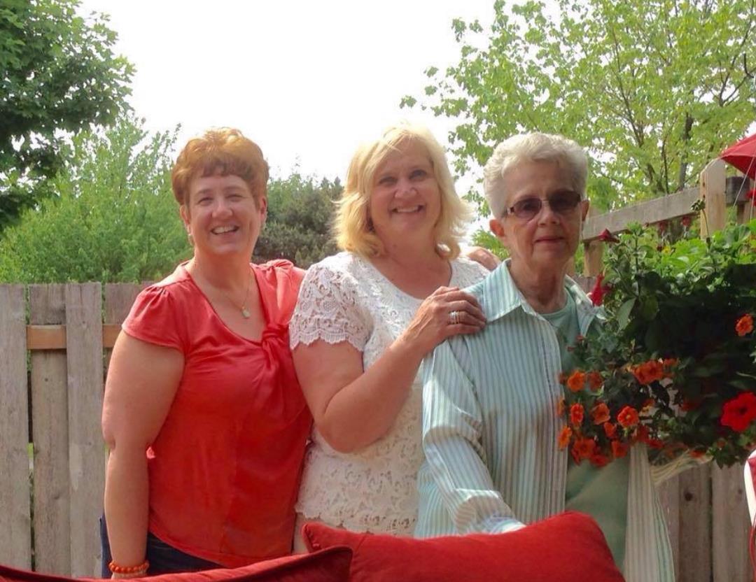 A group of women posing for a photo