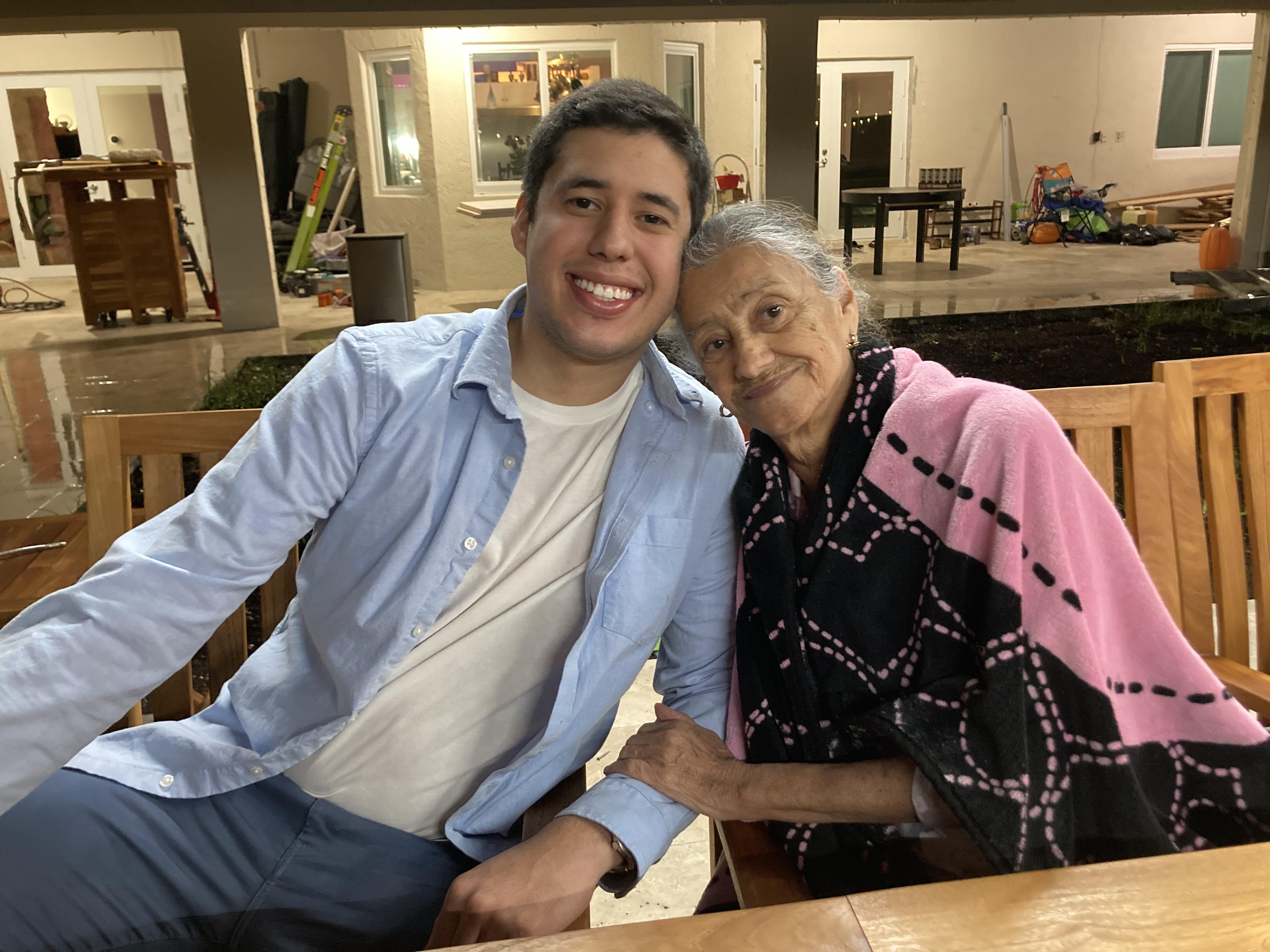 A man and woman sitting at a table