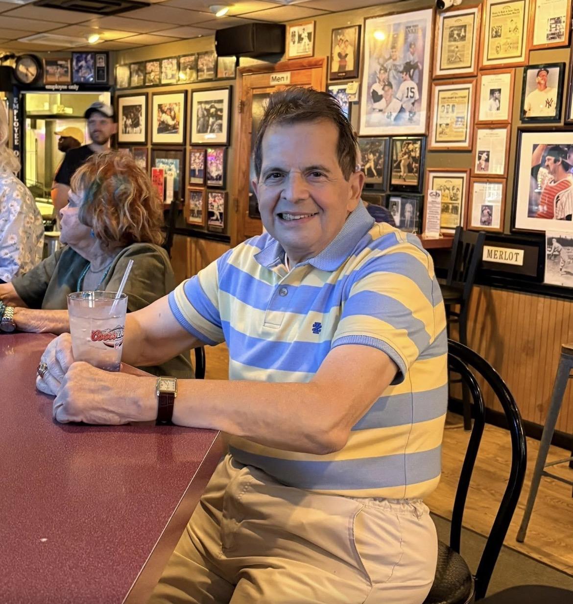 A man sitting at a table
