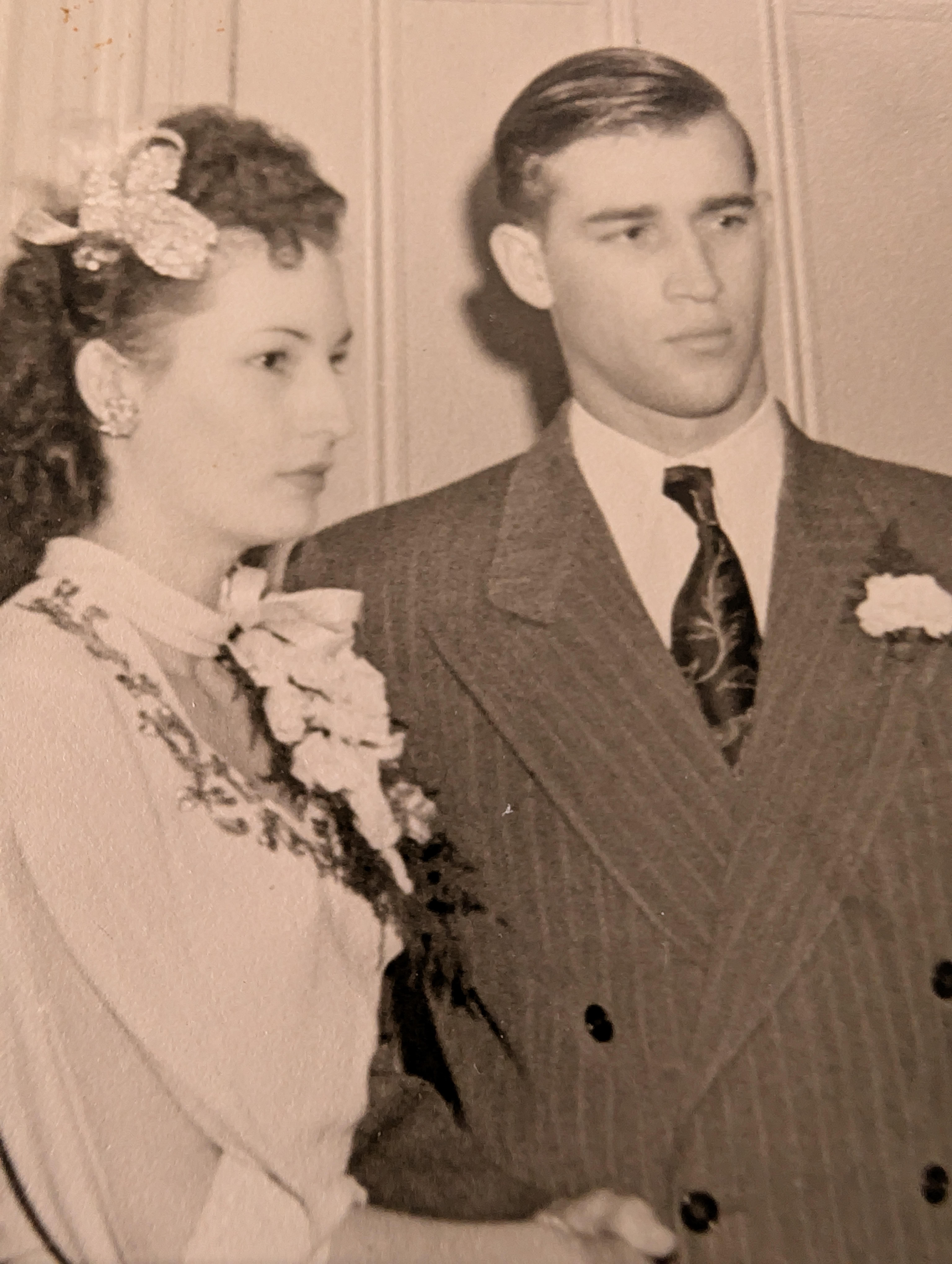 A man and woman standing next to each other