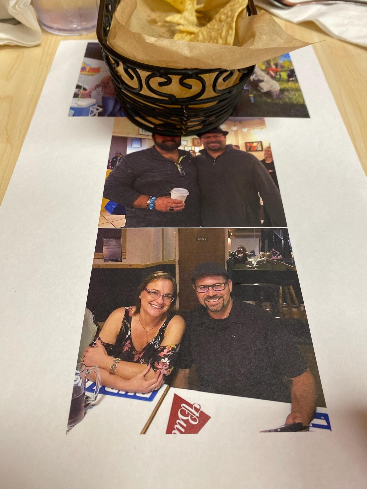 A group of people on a table