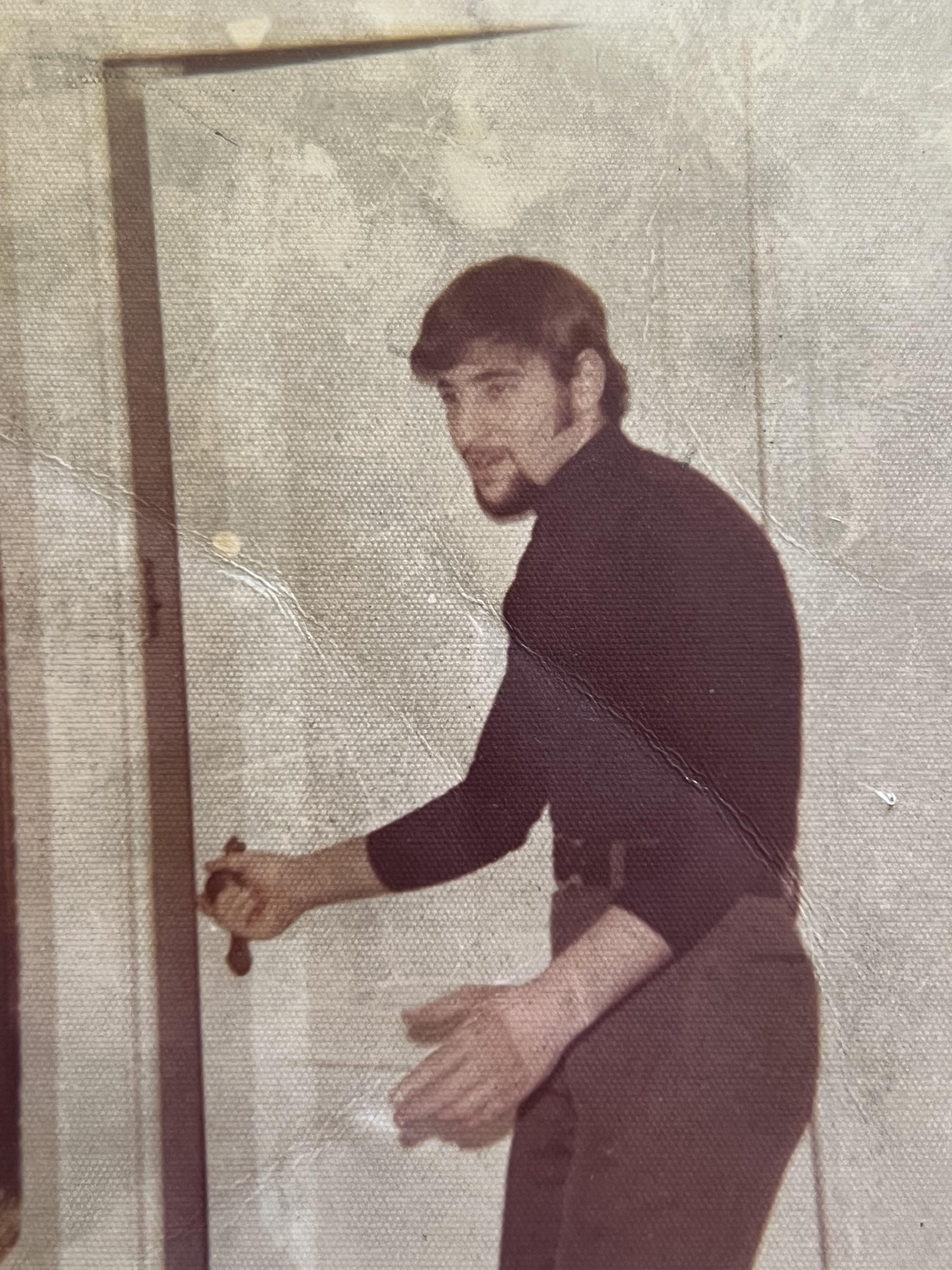 A man in a black shirt