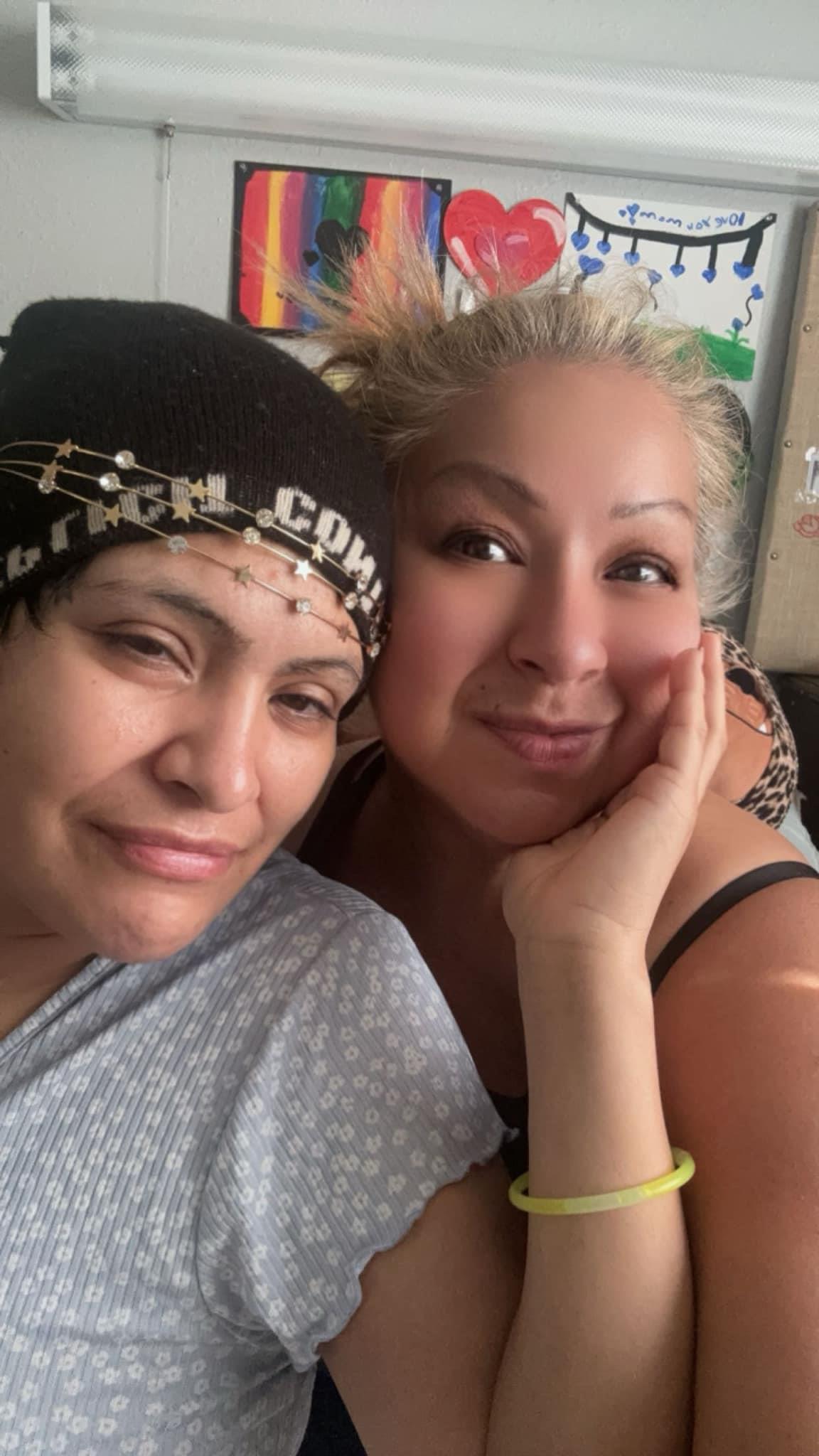 Two women taking a selfie