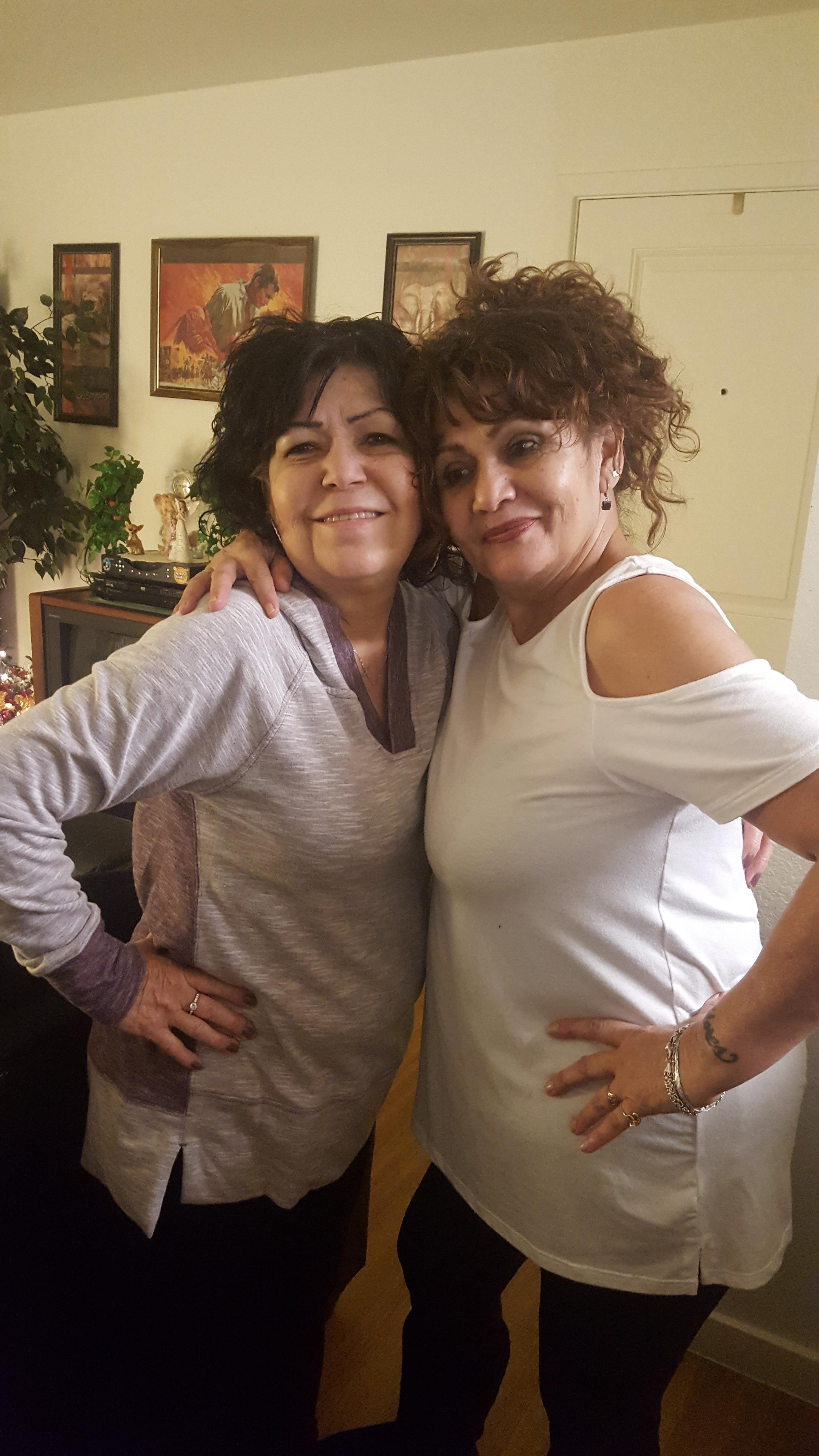 Two women posing for a picture